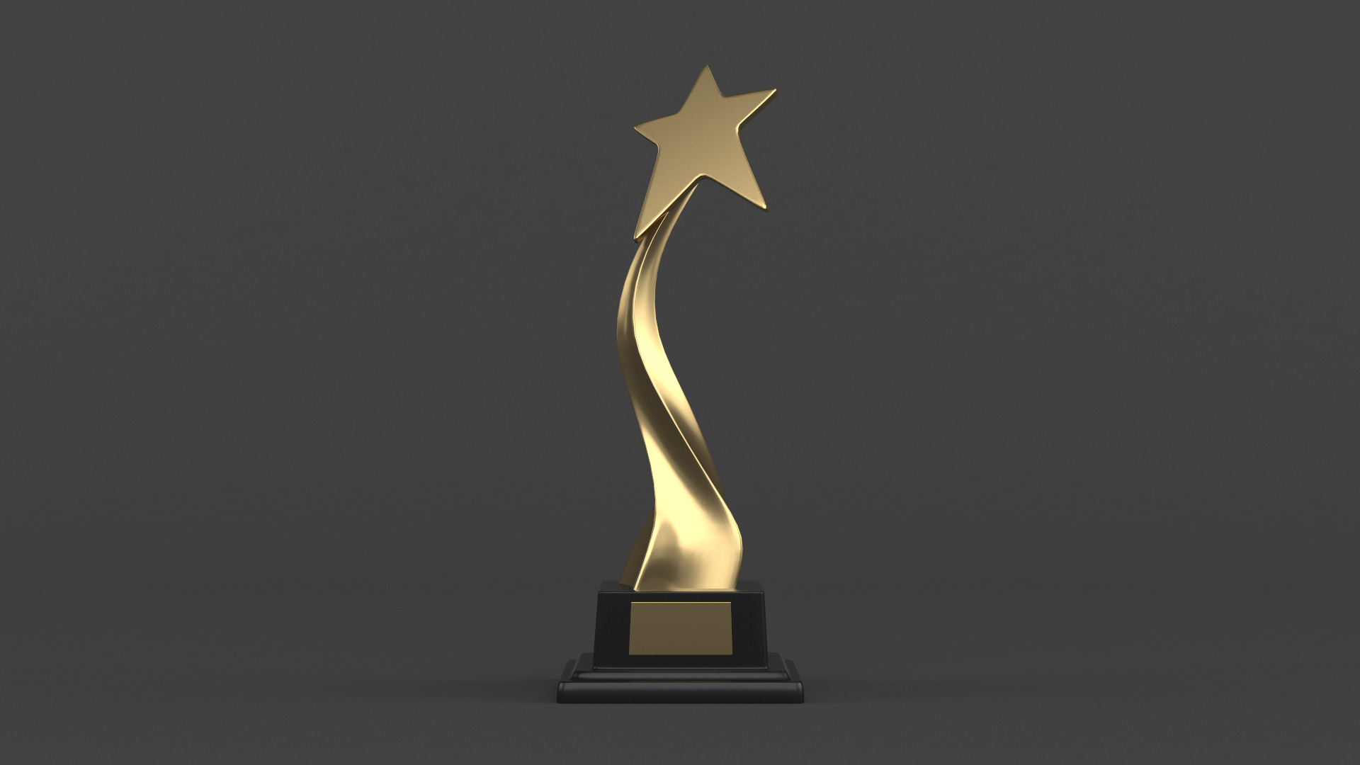 Gold Trophy Cups 3D model_3