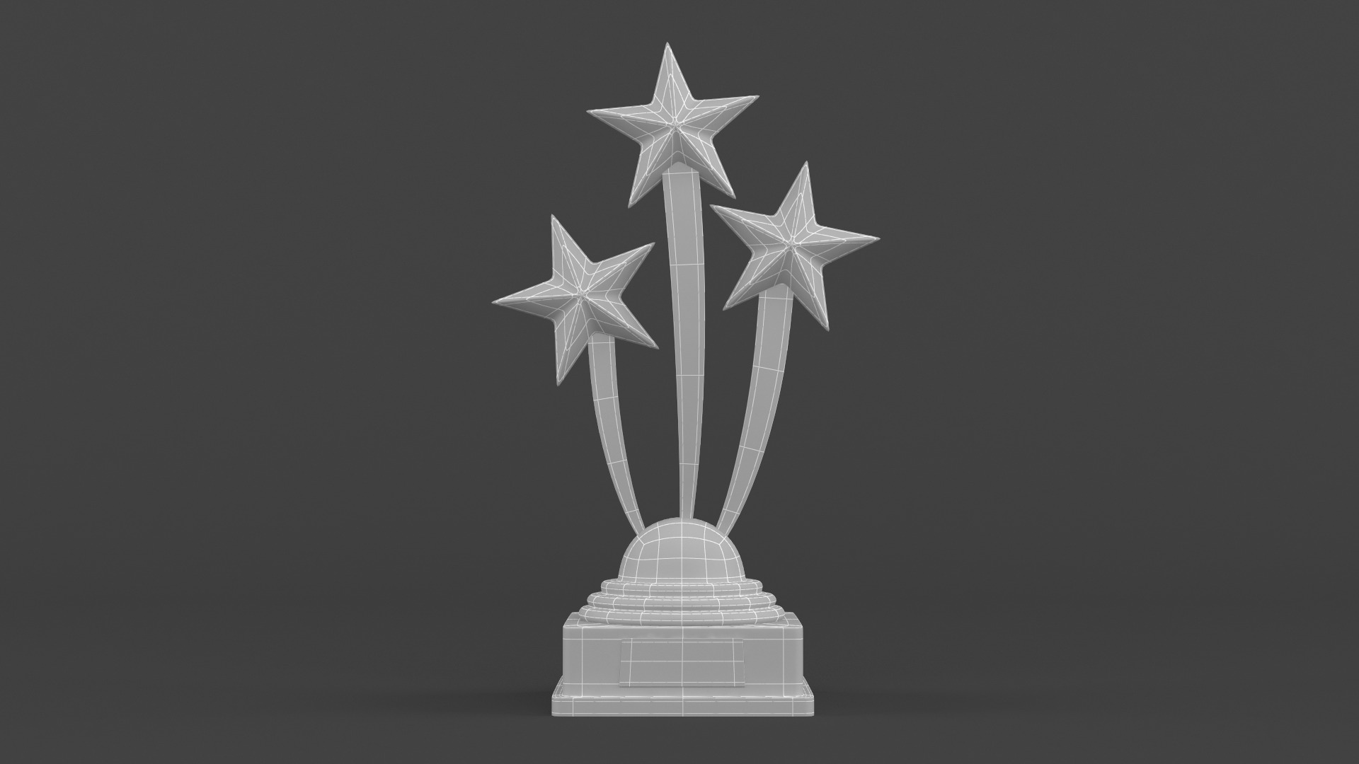 Gold Trophy Cups 3D model_8