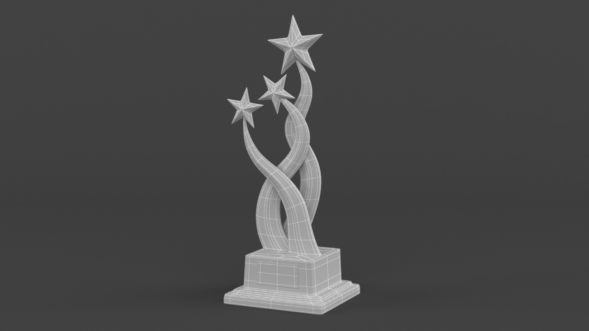 Gold Trophy Cups 3D model_13