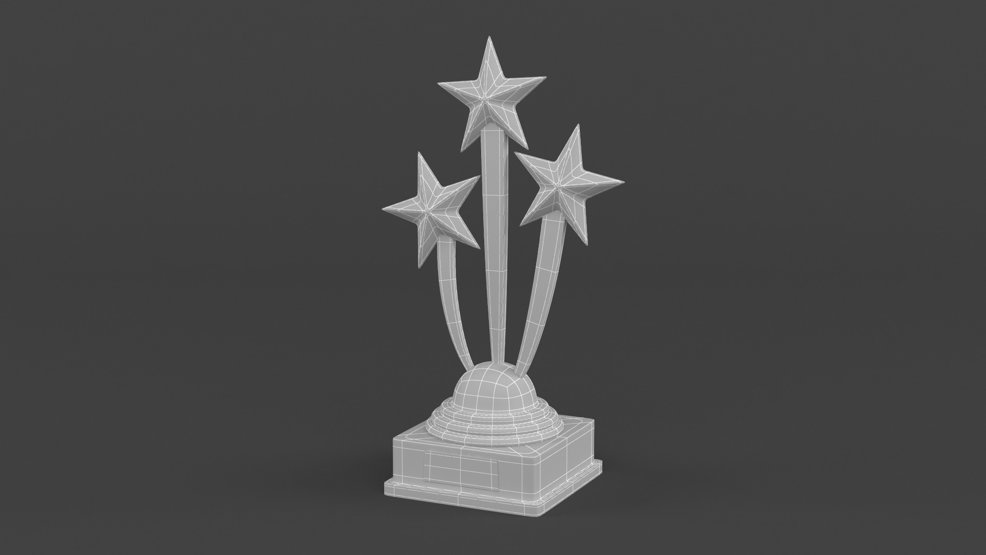 Gold Trophy Cups 3D model_9