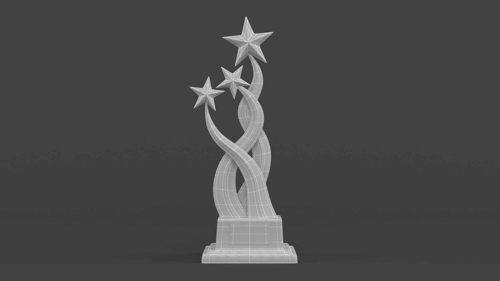 Gold Trophy Cups 3D model_12
