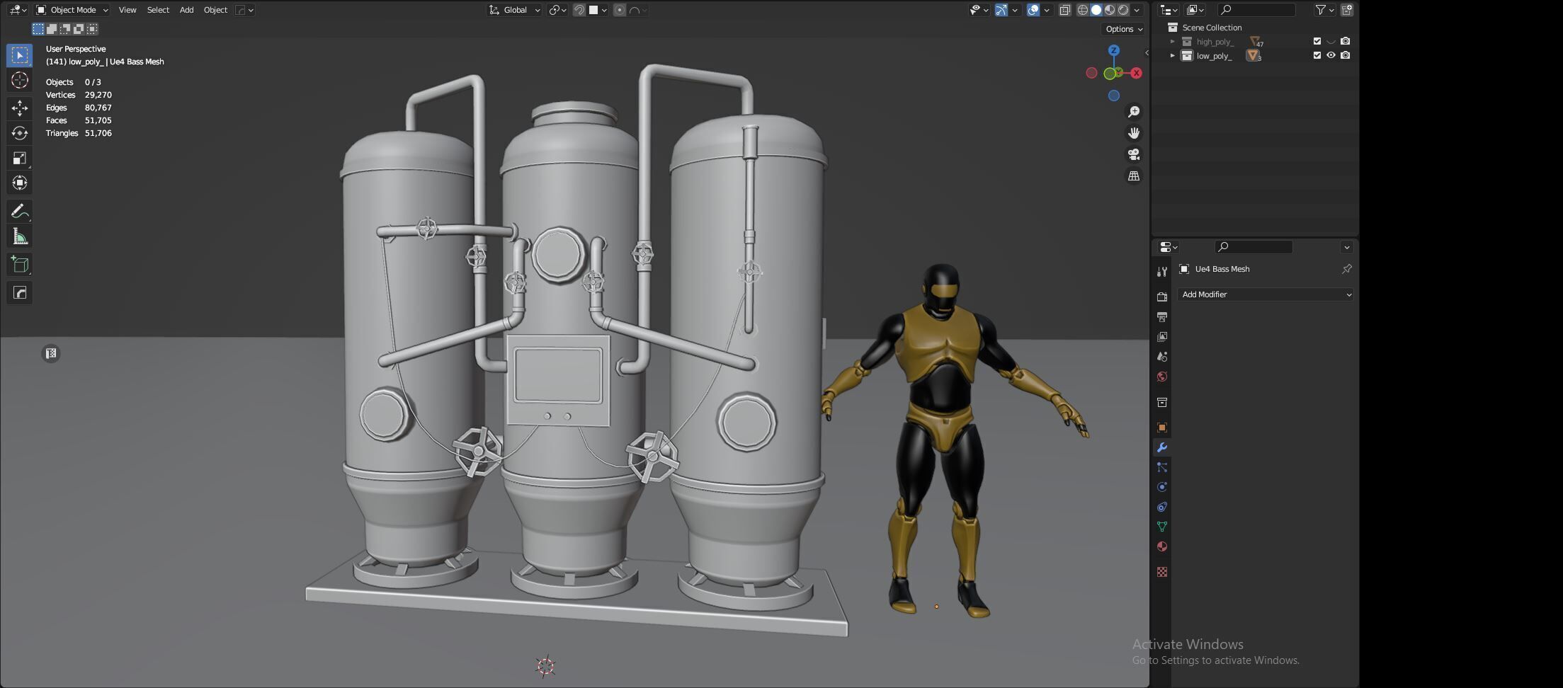 Oxygen Generator Low-poly 3D model Free low-poly 3D model_8