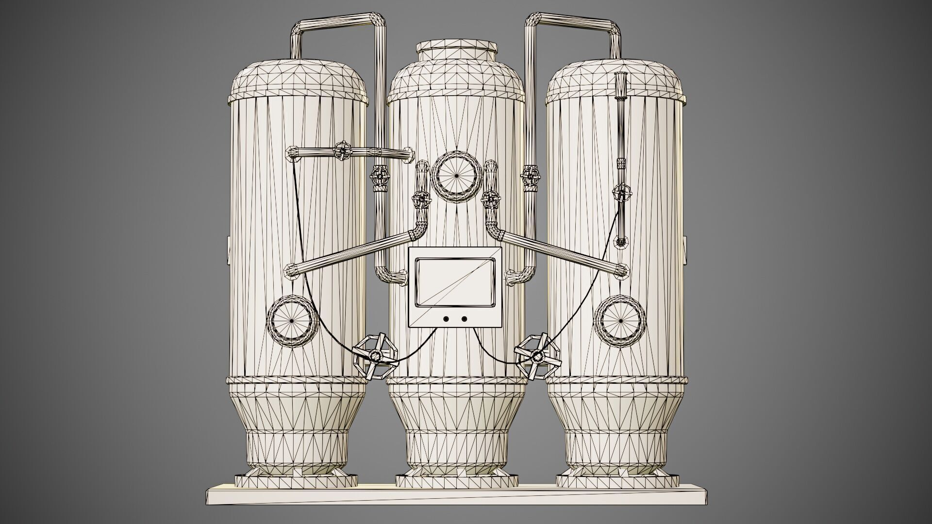 Oxygen Generator Low-poly 3D model Free low-poly 3D model_6