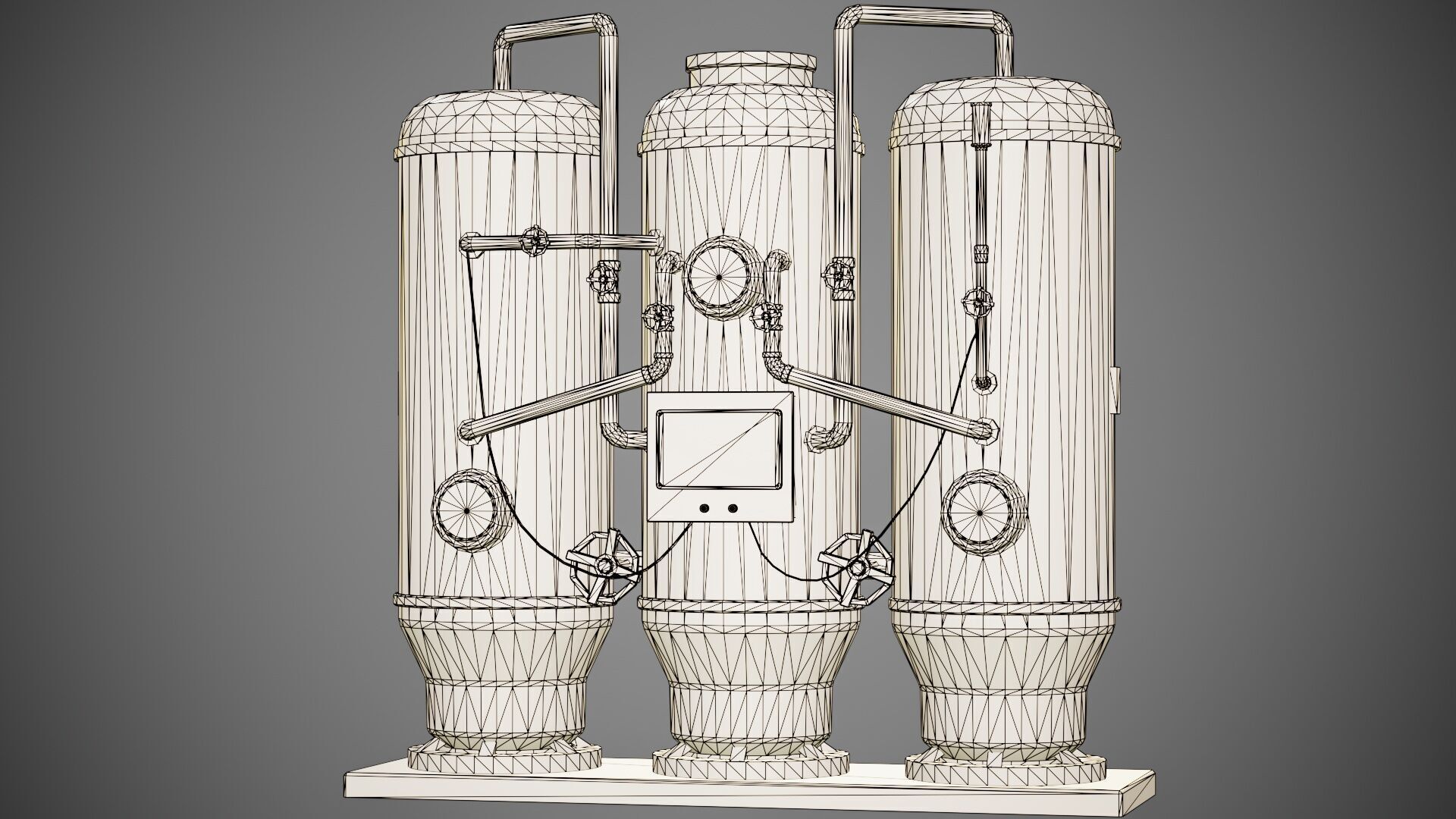 Oxygen Generator Low-poly 3D model Free low-poly 3D model_5