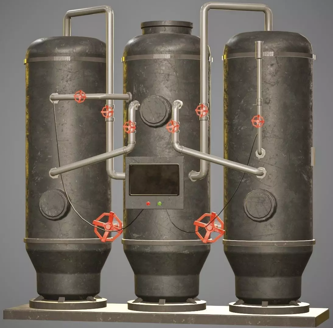 Oxygen Generator Low-poly 3D model Free low-poly 3D model_0