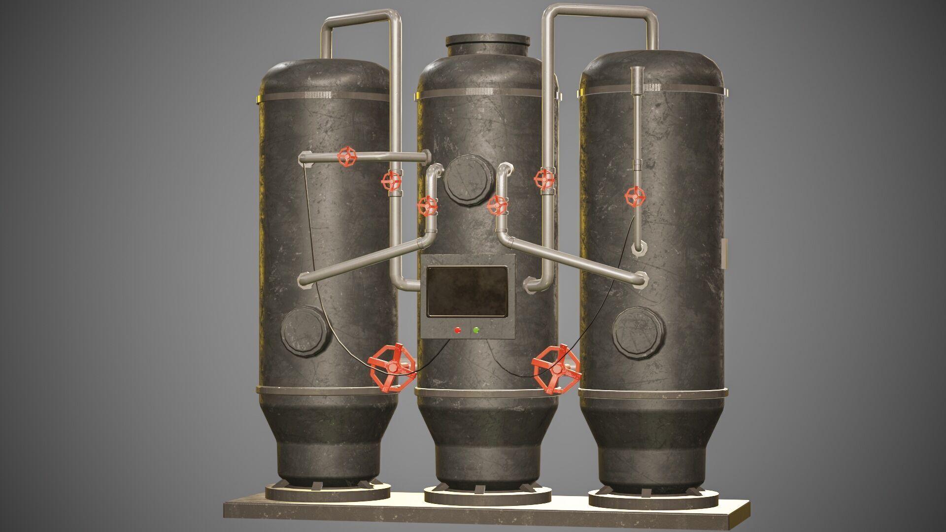 Oxygen Generator Low-poly 3D model Free low-poly 3D model_2