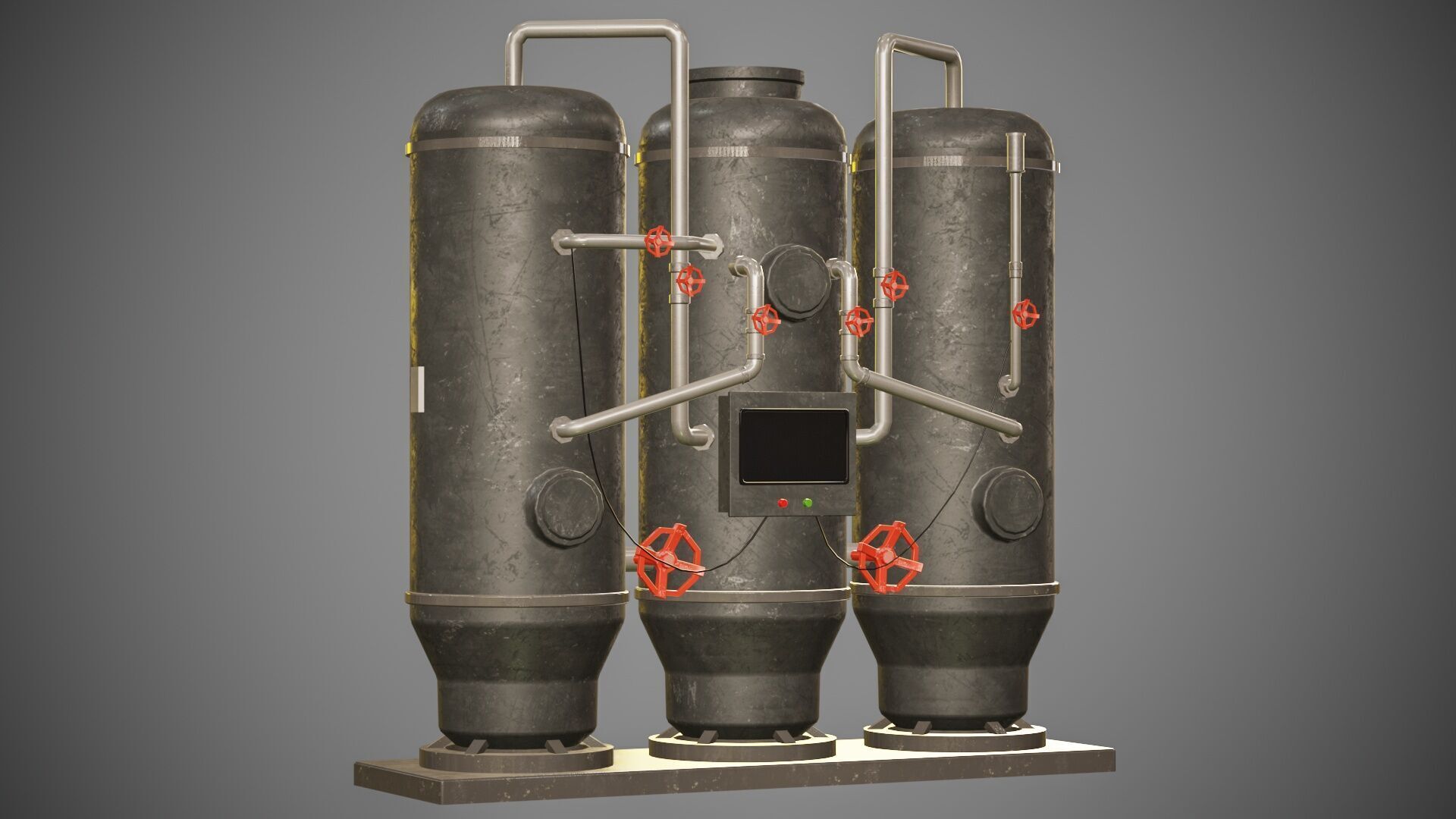 Oxygen Generator Low-poly 3D model Free low-poly 3D model_3