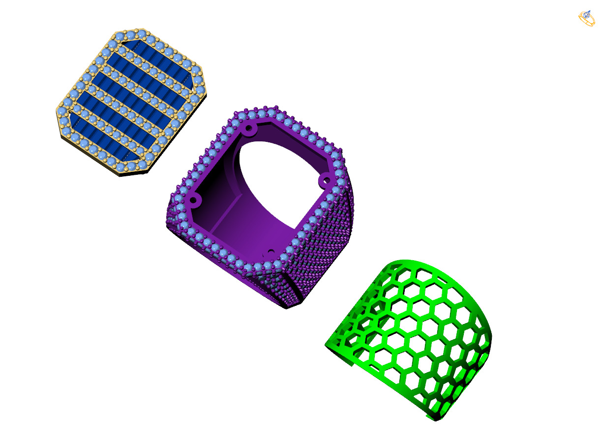 Custom Emerald Shape Signet Ring - Championship Ring 3D print model_16