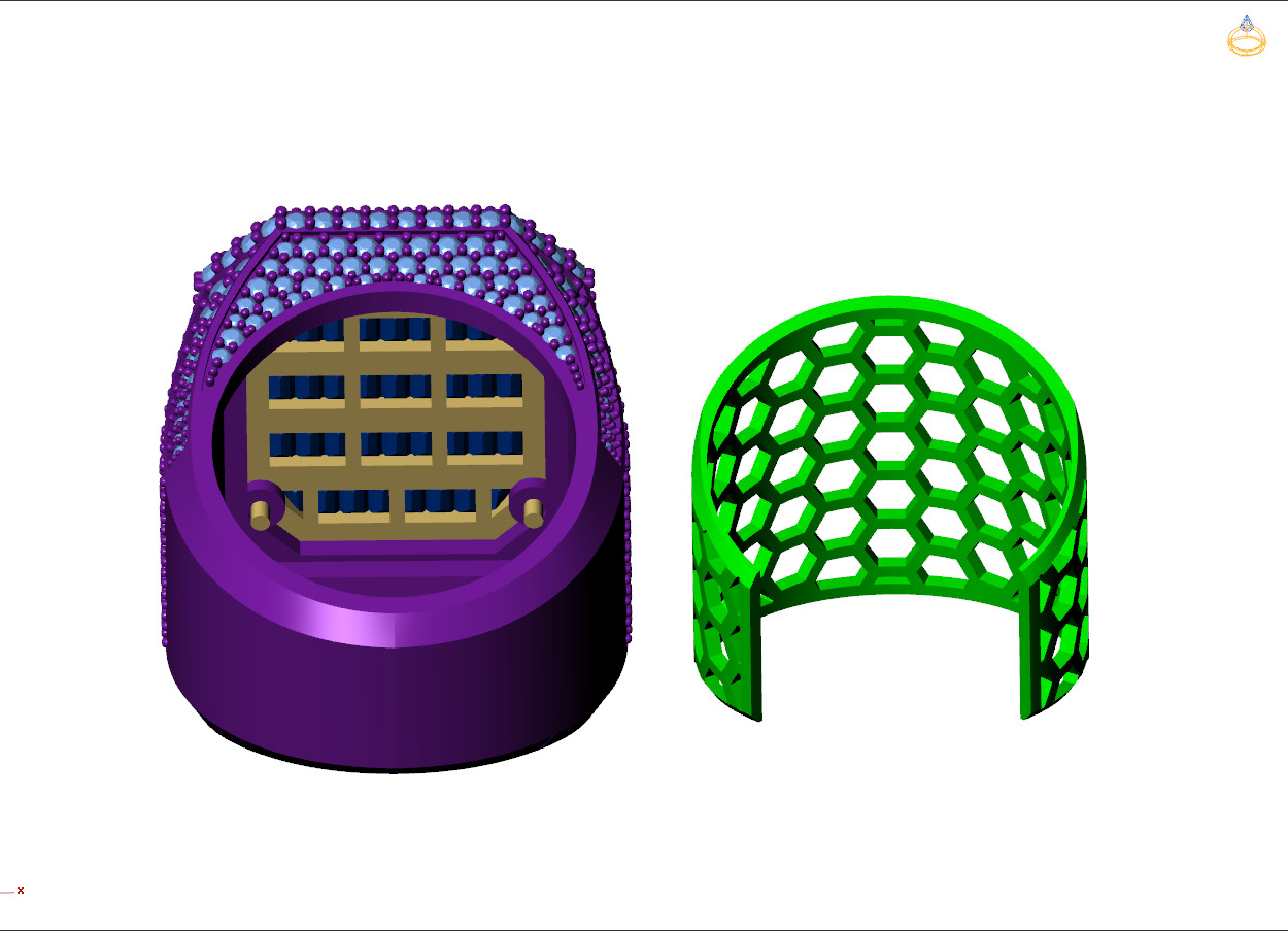 Custom Emerald Shape Signet Ring - Championship Ring 3D print model_12