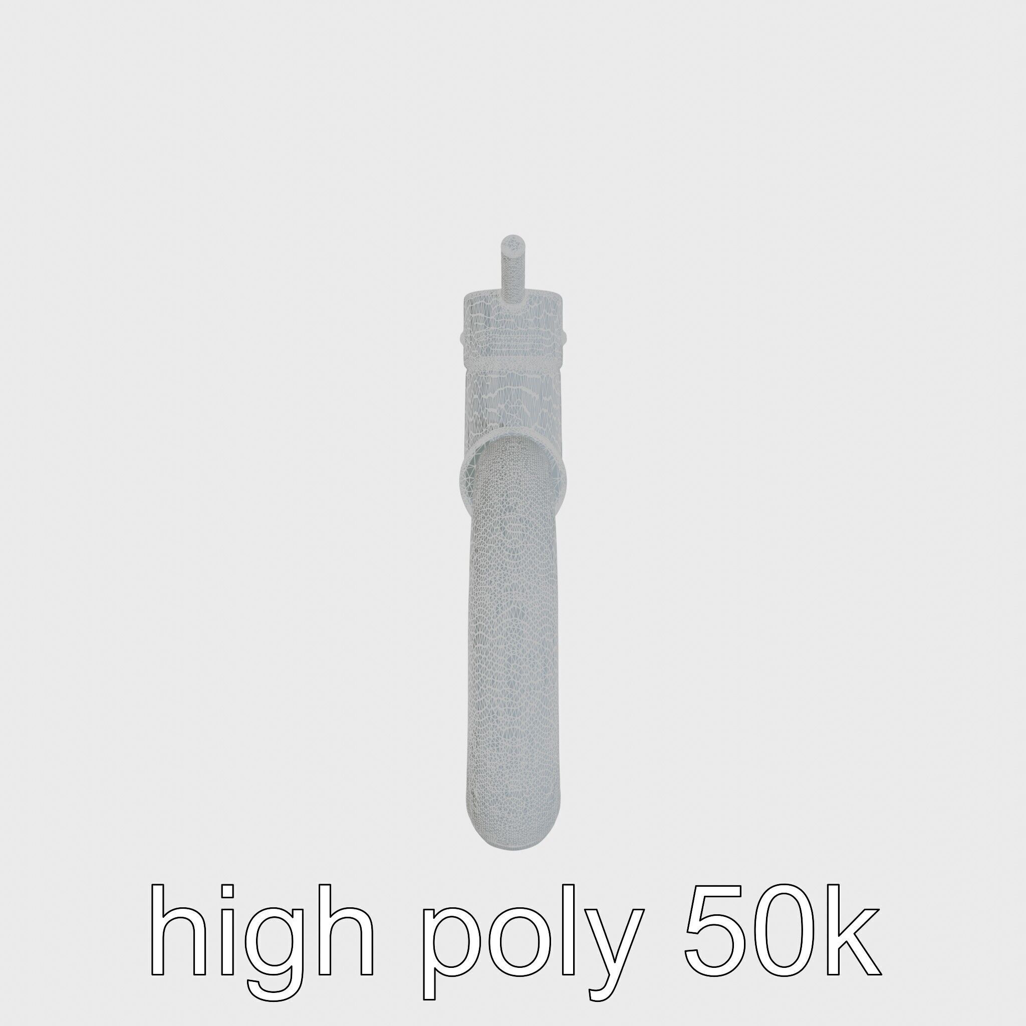 Modern Kitchen Faucet with Auto Heat Function Low-poly 3D model_20