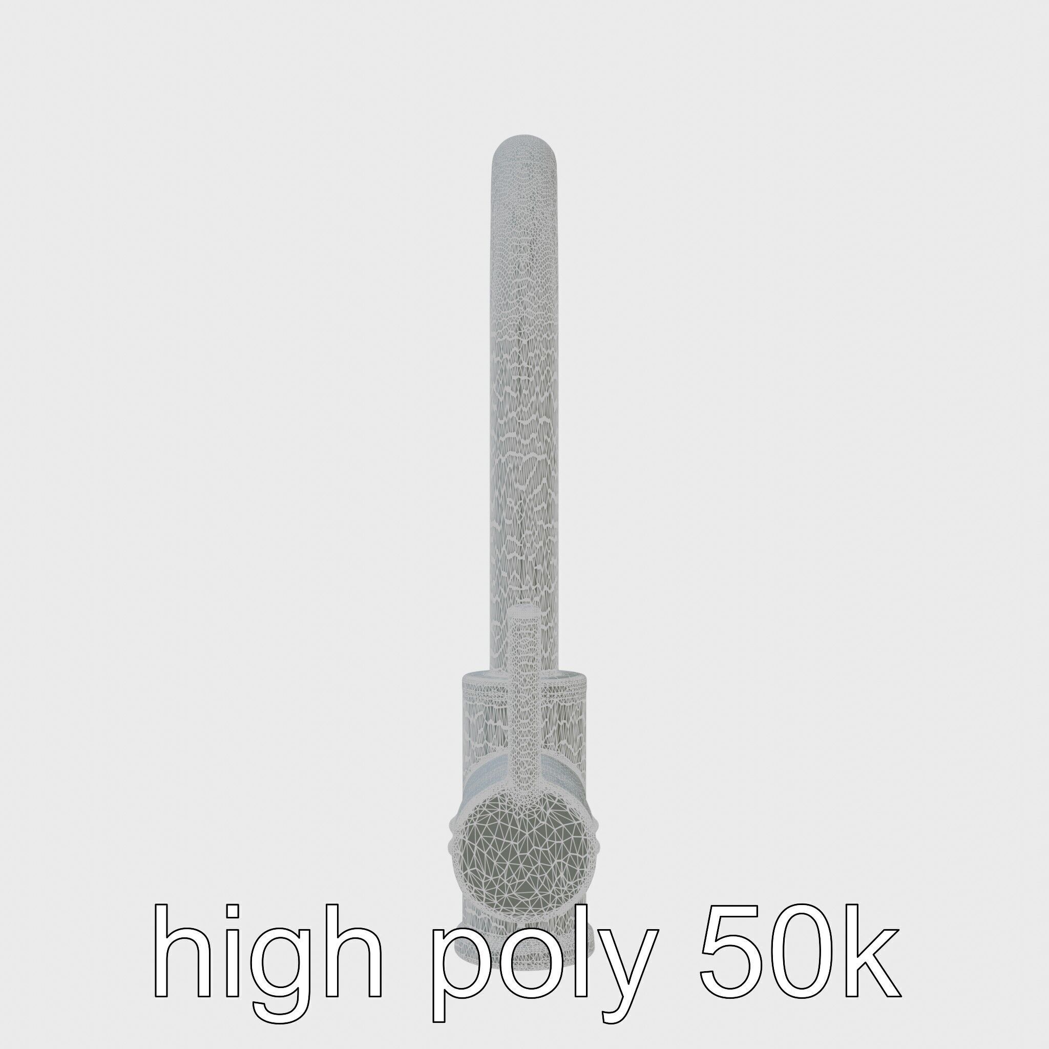 Modern Kitchen Faucet with Auto Heat Function Low-poly 3D model_8