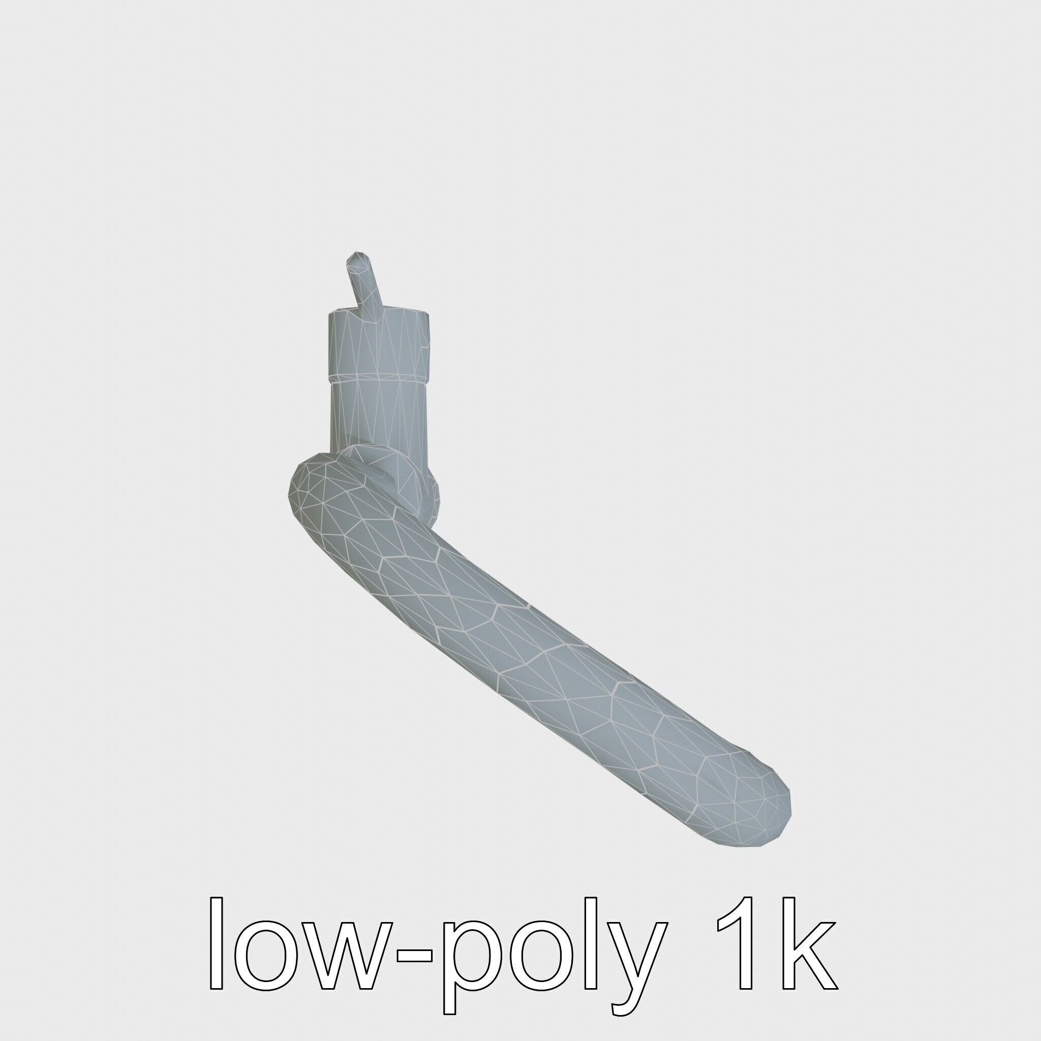 Modern Kitchen Faucet with Auto Heat Function Low-poly 3D model_17