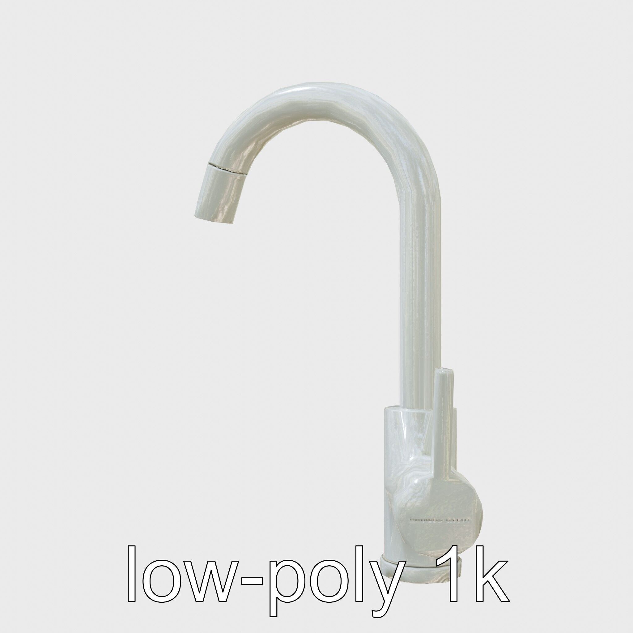 Modern Kitchen Faucet with Auto Heat Function Low-poly 3D model_22