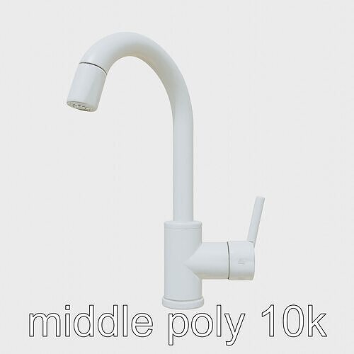 Modern Kitchen Faucet with Auto Heat Function Low-poly 3D model