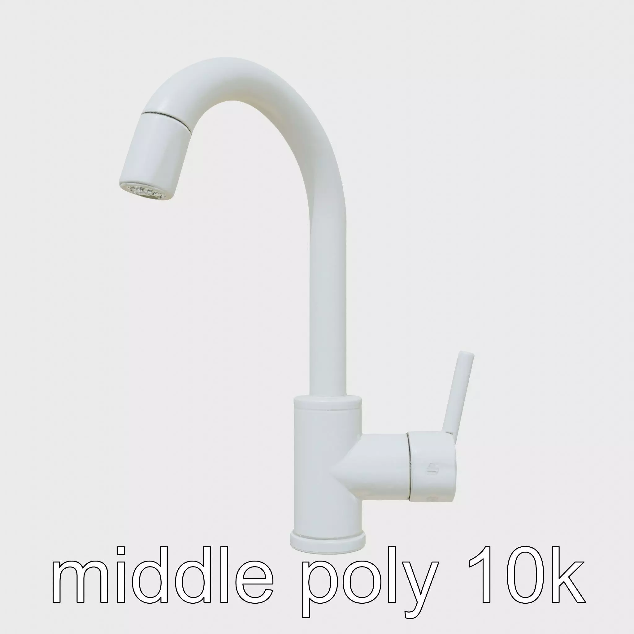 Modern Kitchen Faucet with Auto Heat Function Low-poly 3D model_0