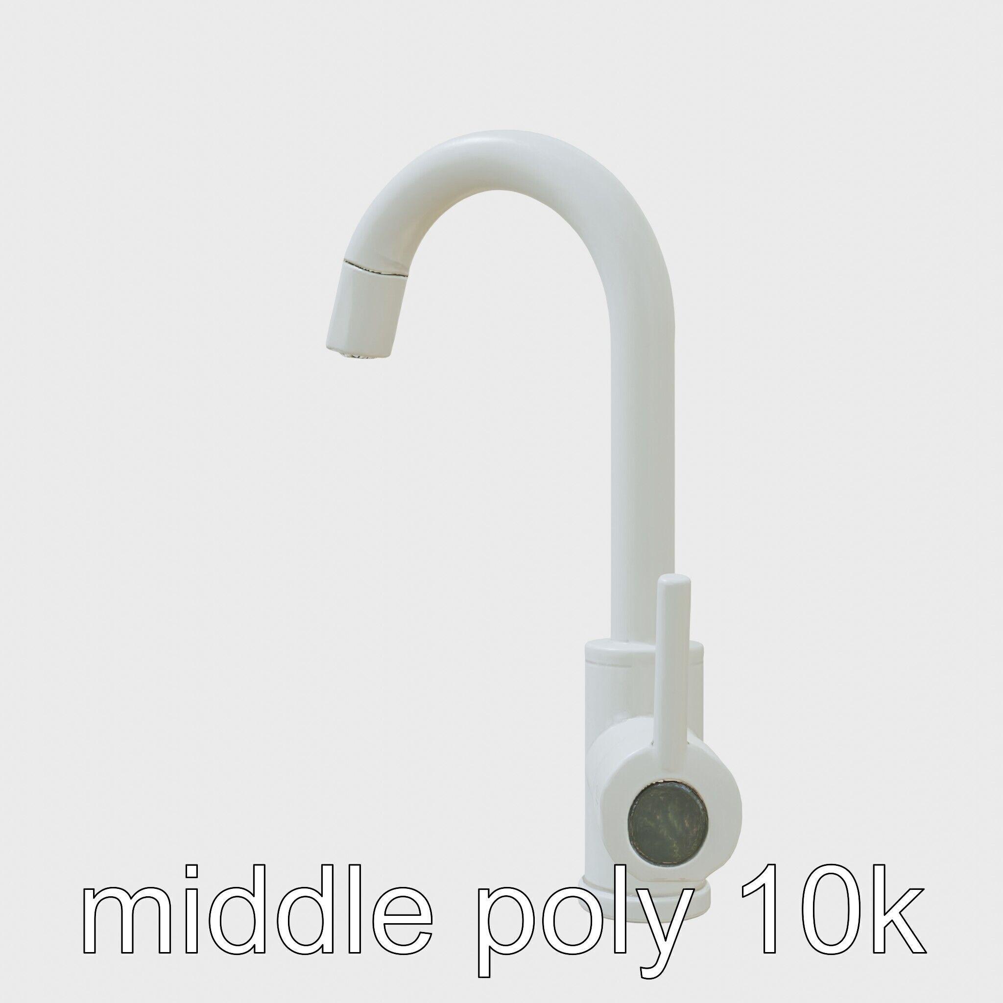 Modern Kitchen Faucet with Auto Heat Function Low-poly 3D model_18