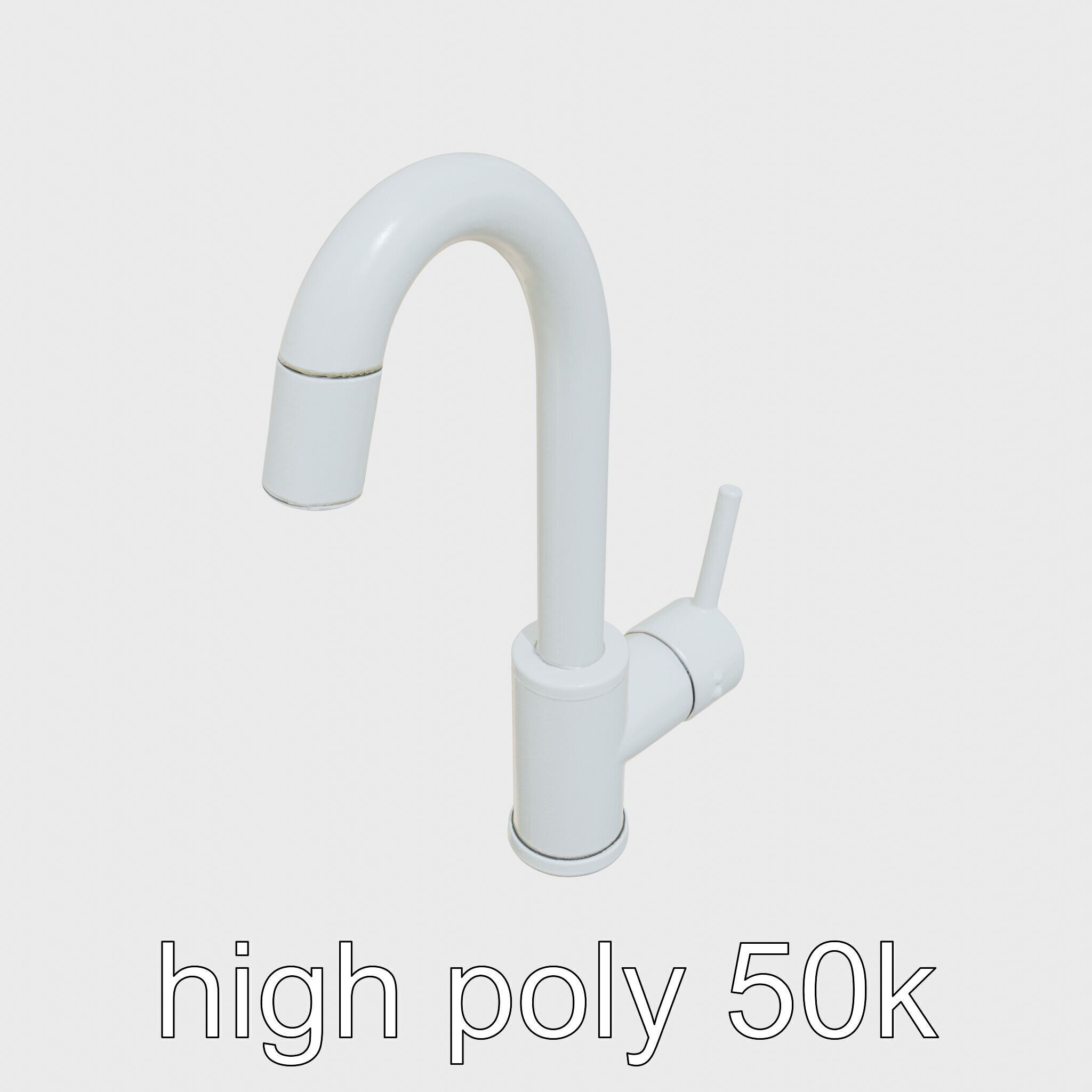 Modern Kitchen Faucet with Auto Heat Function Low-poly 3D model_11