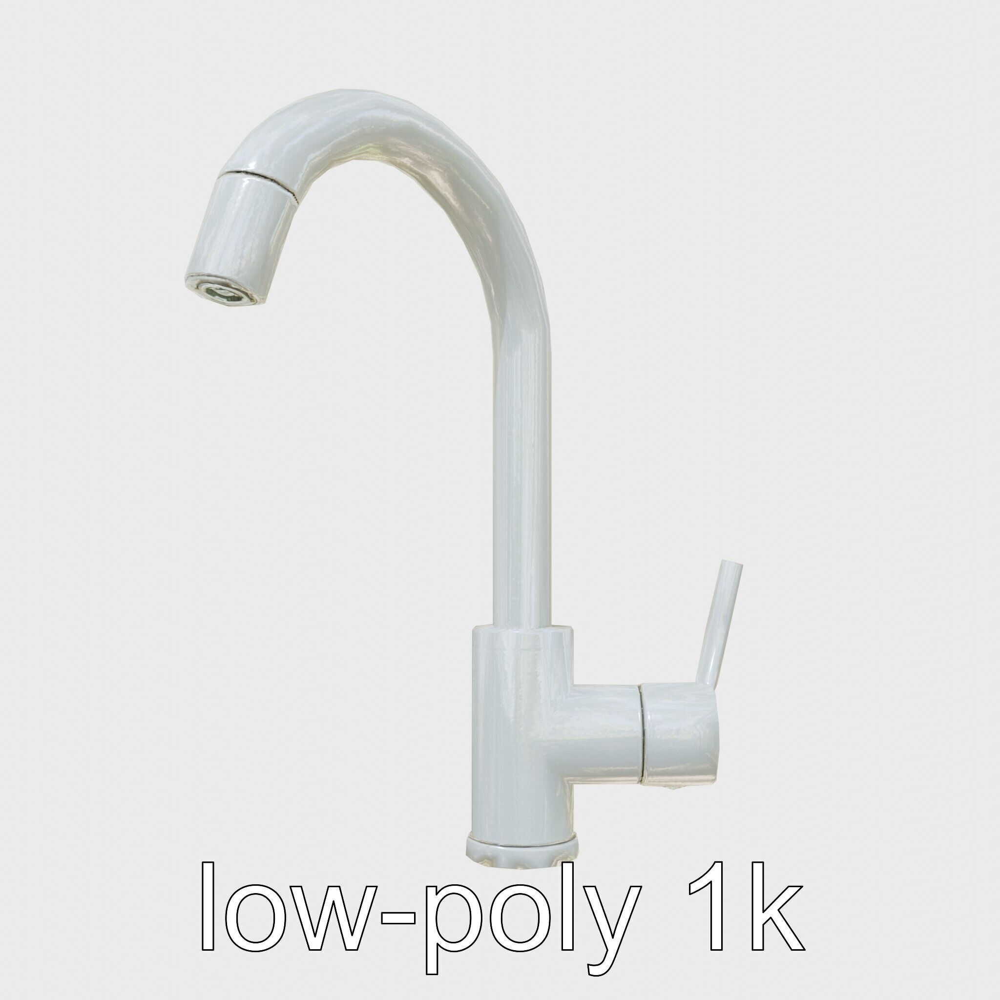 Modern Kitchen Faucet with Auto Heat Function Low-poly 3D model_7