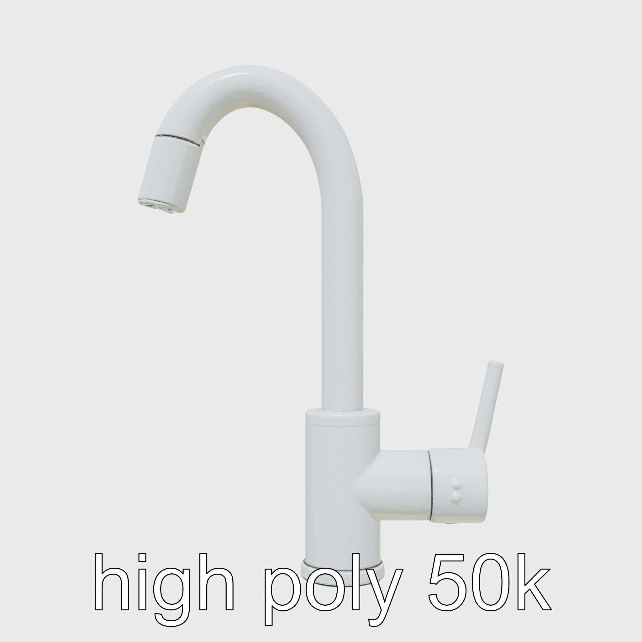 Modern Kitchen Faucet with Auto Heat Function Low-poly 3D model_16