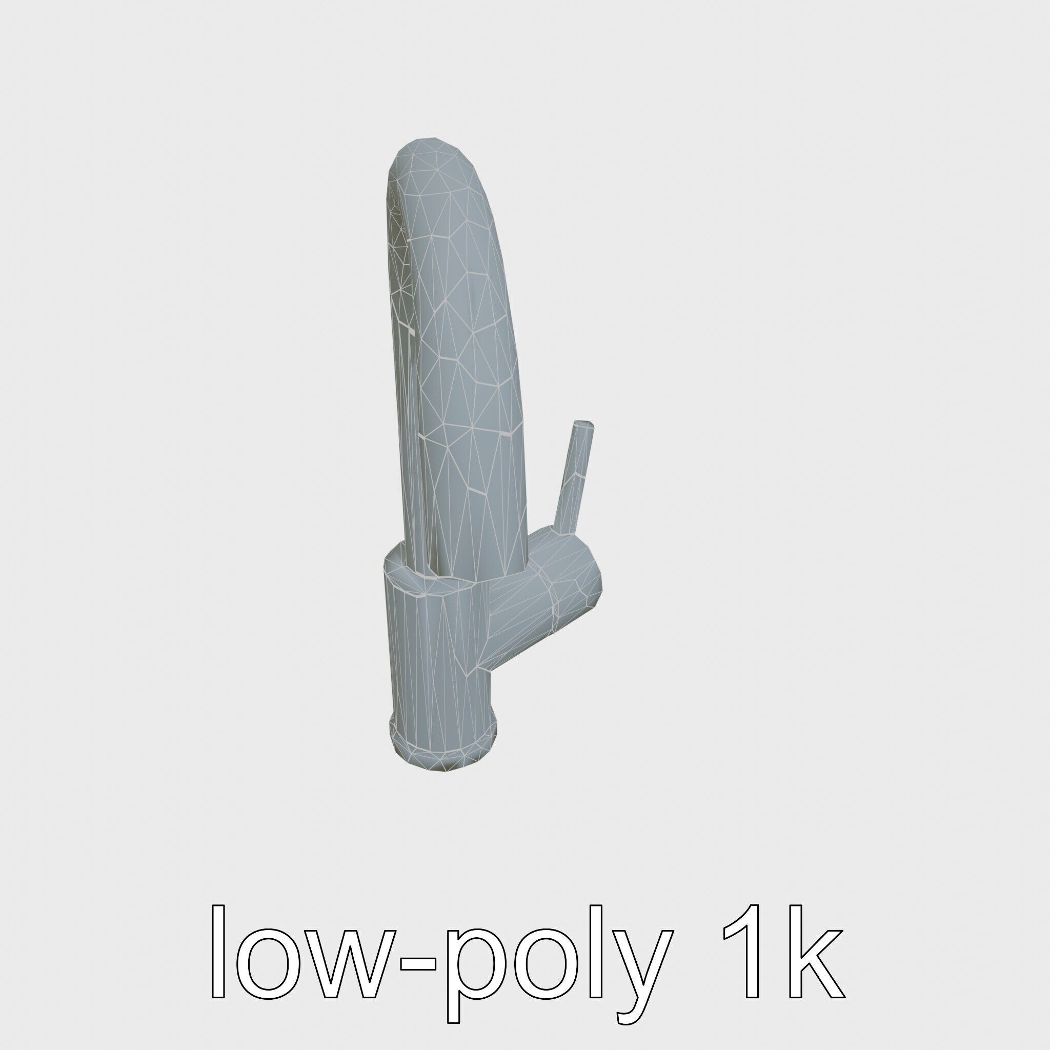 Modern Kitchen Faucet with Auto Heat Function Low-poly 3D model_24