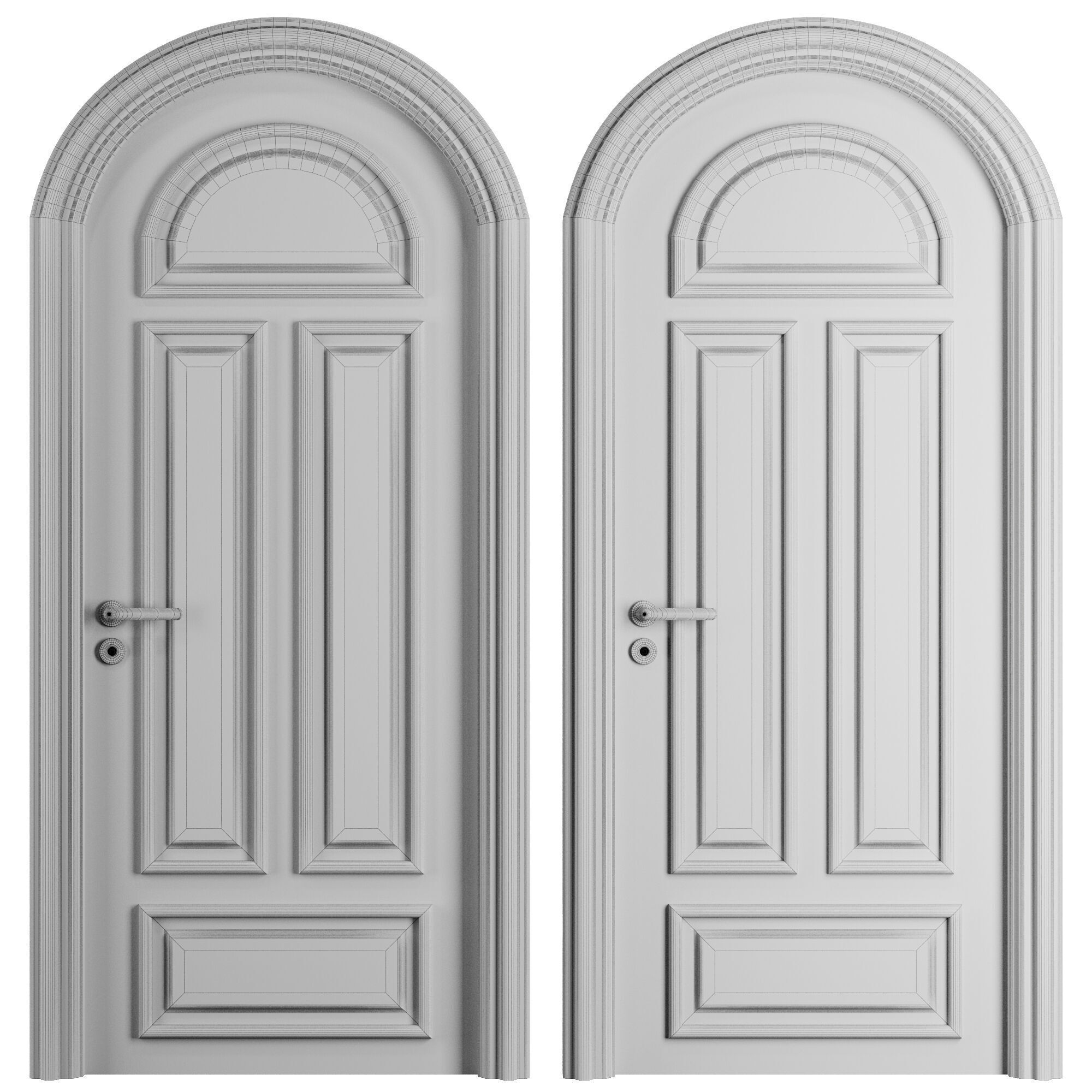 Entrance door set115 3D model_3
