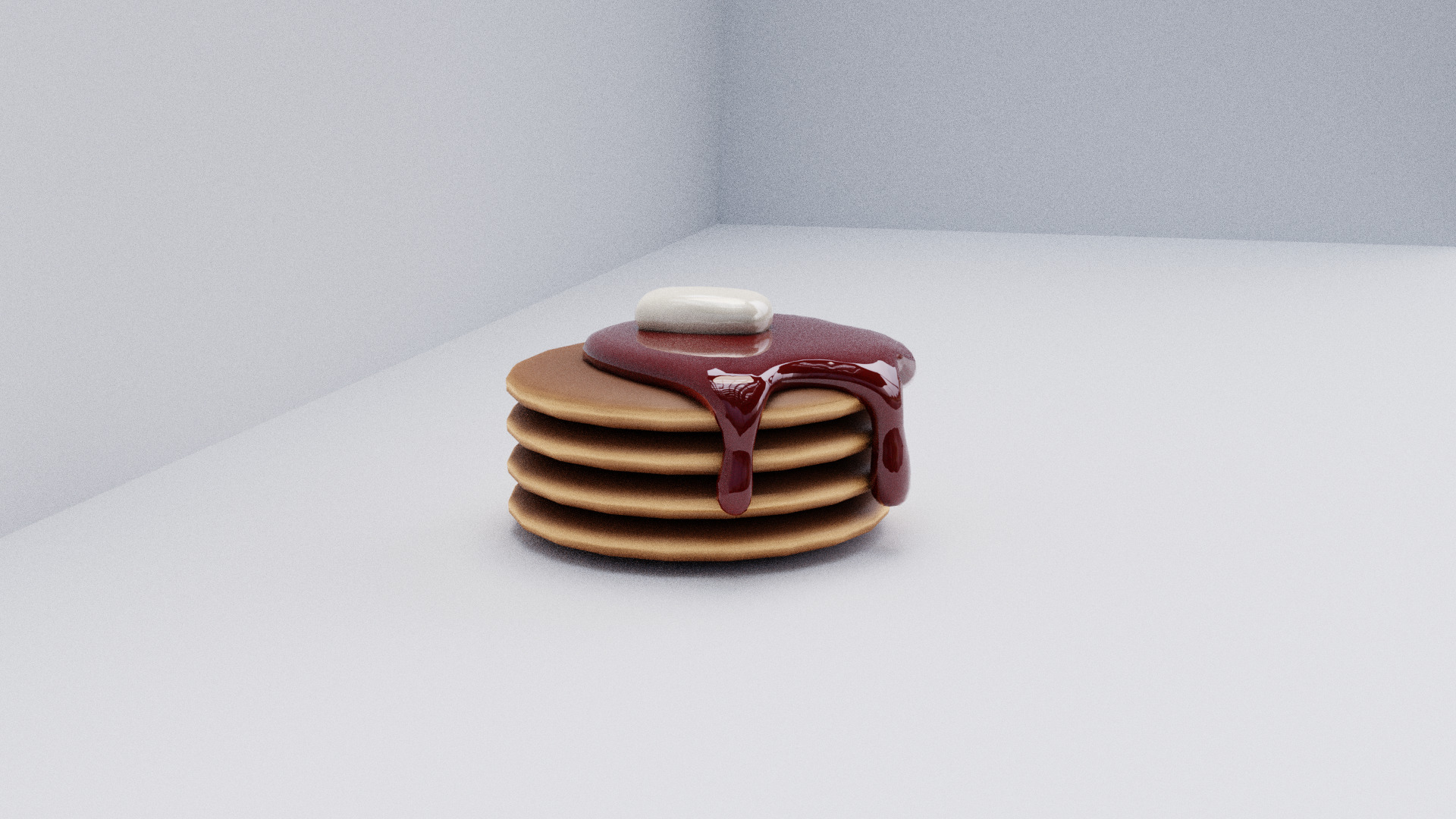 pancakes Low-poly 3D model_2