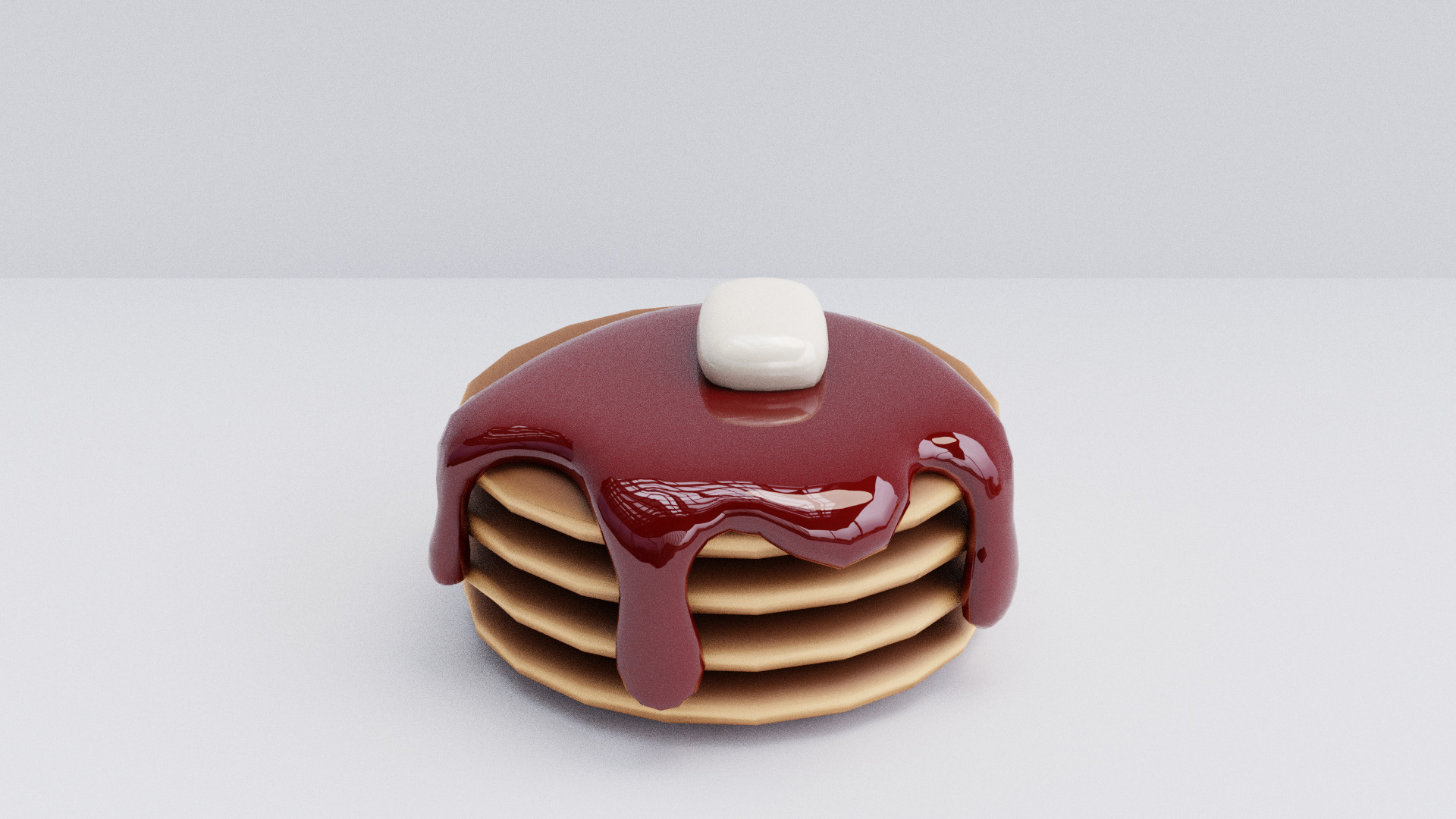 pancakes Low-poly 3D model_1
