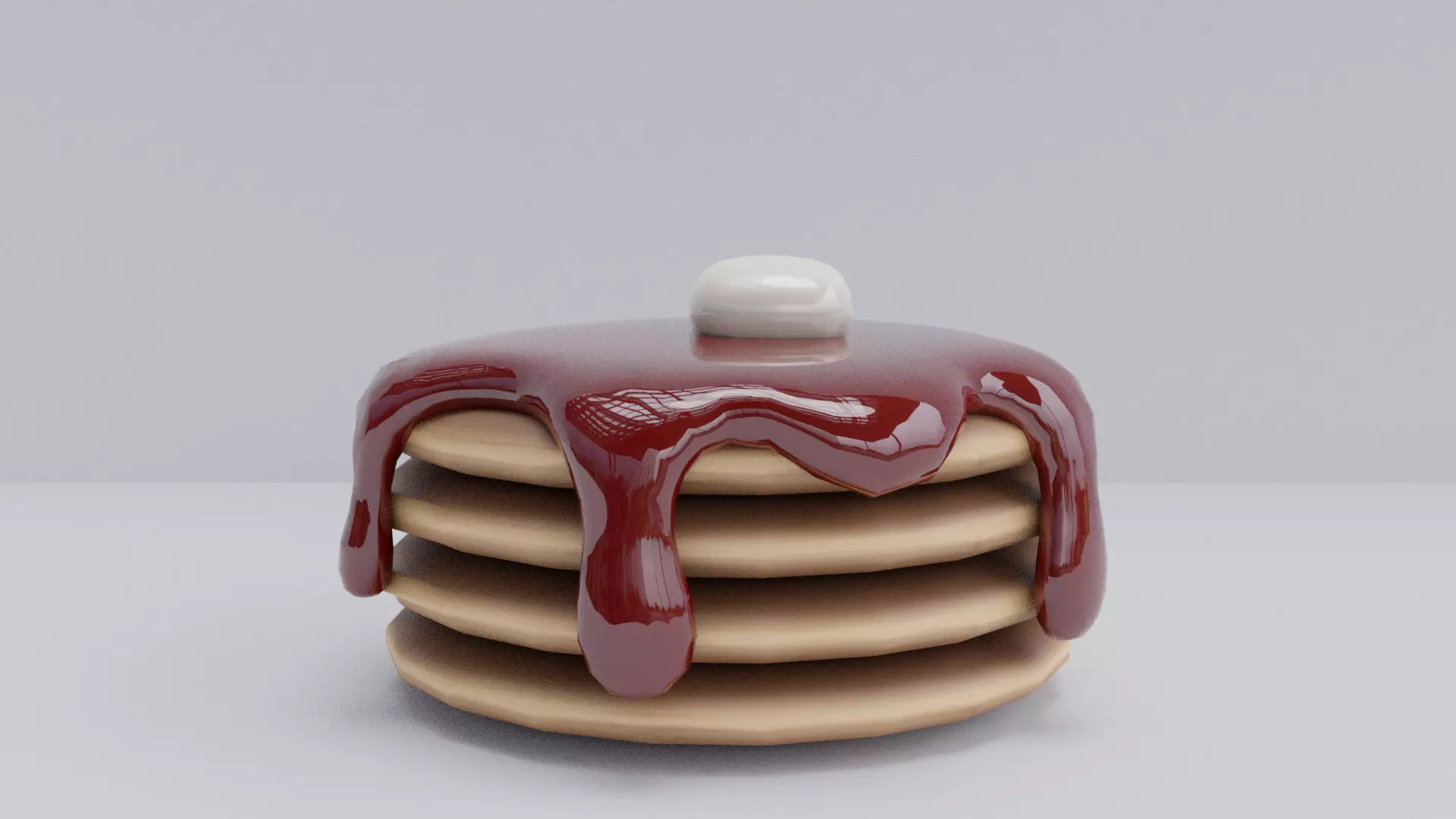 pancakes Low-poly 3D model_0