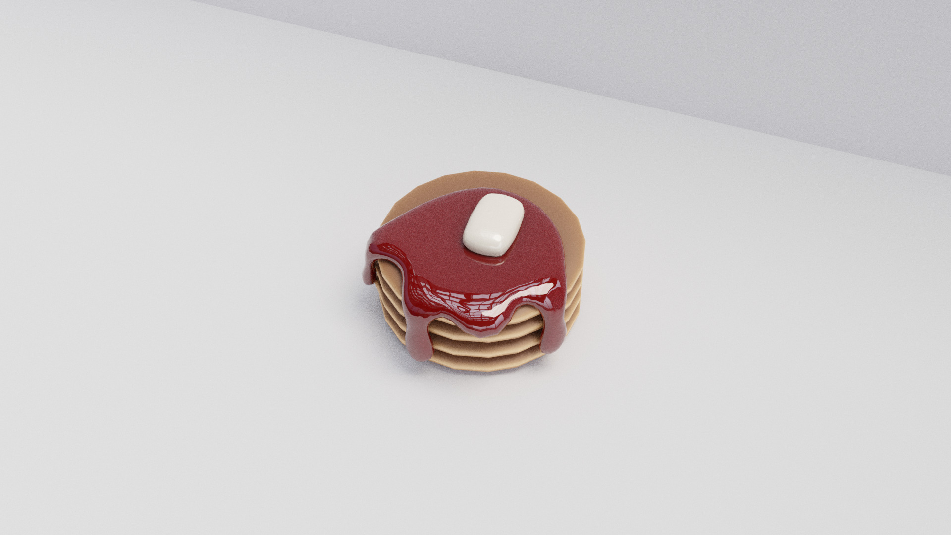 pancakes Low-poly 3D model_3