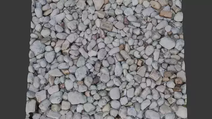 Realistic Pebble Ground  3D Scanned PBR Texture