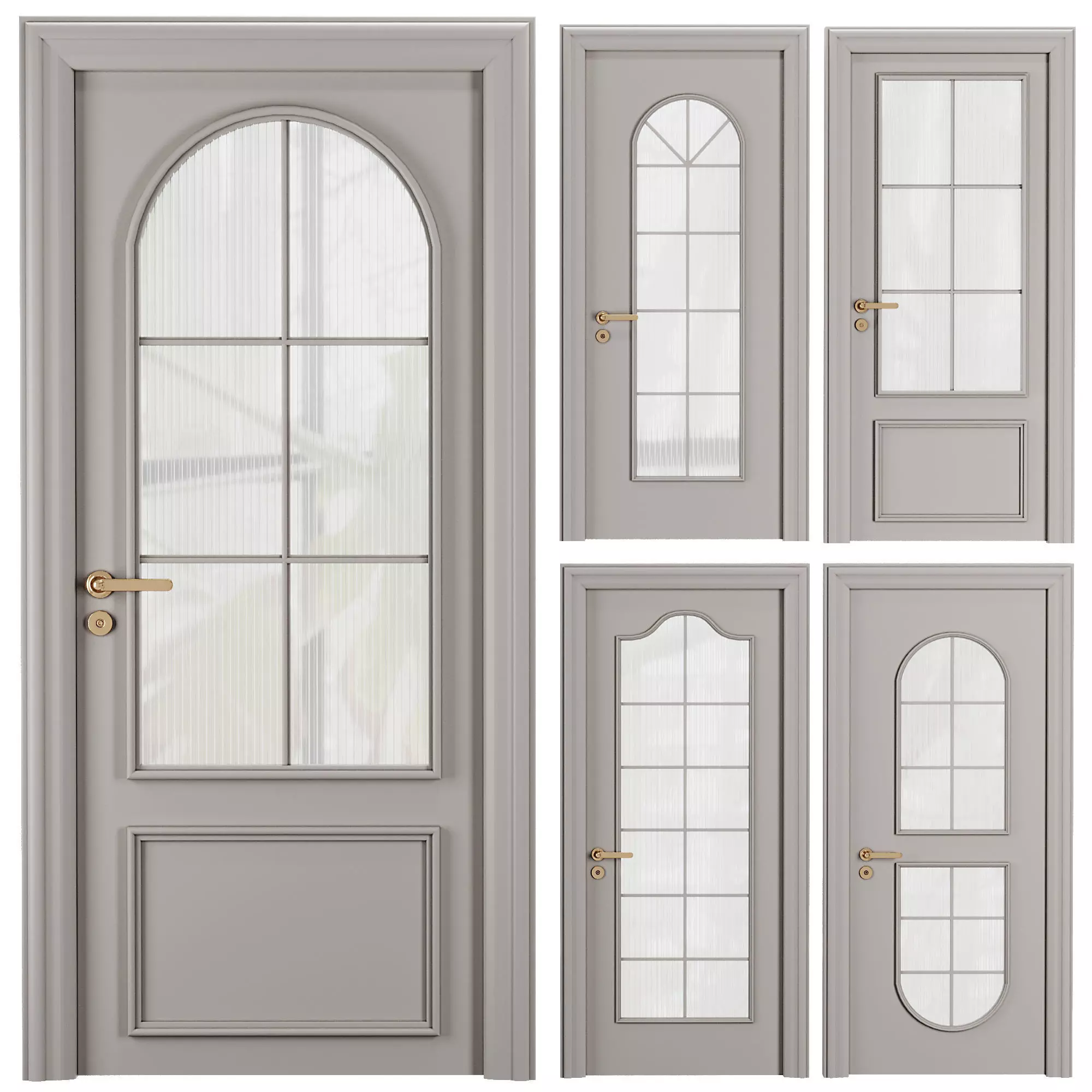 Entrance door set114 3D model_0