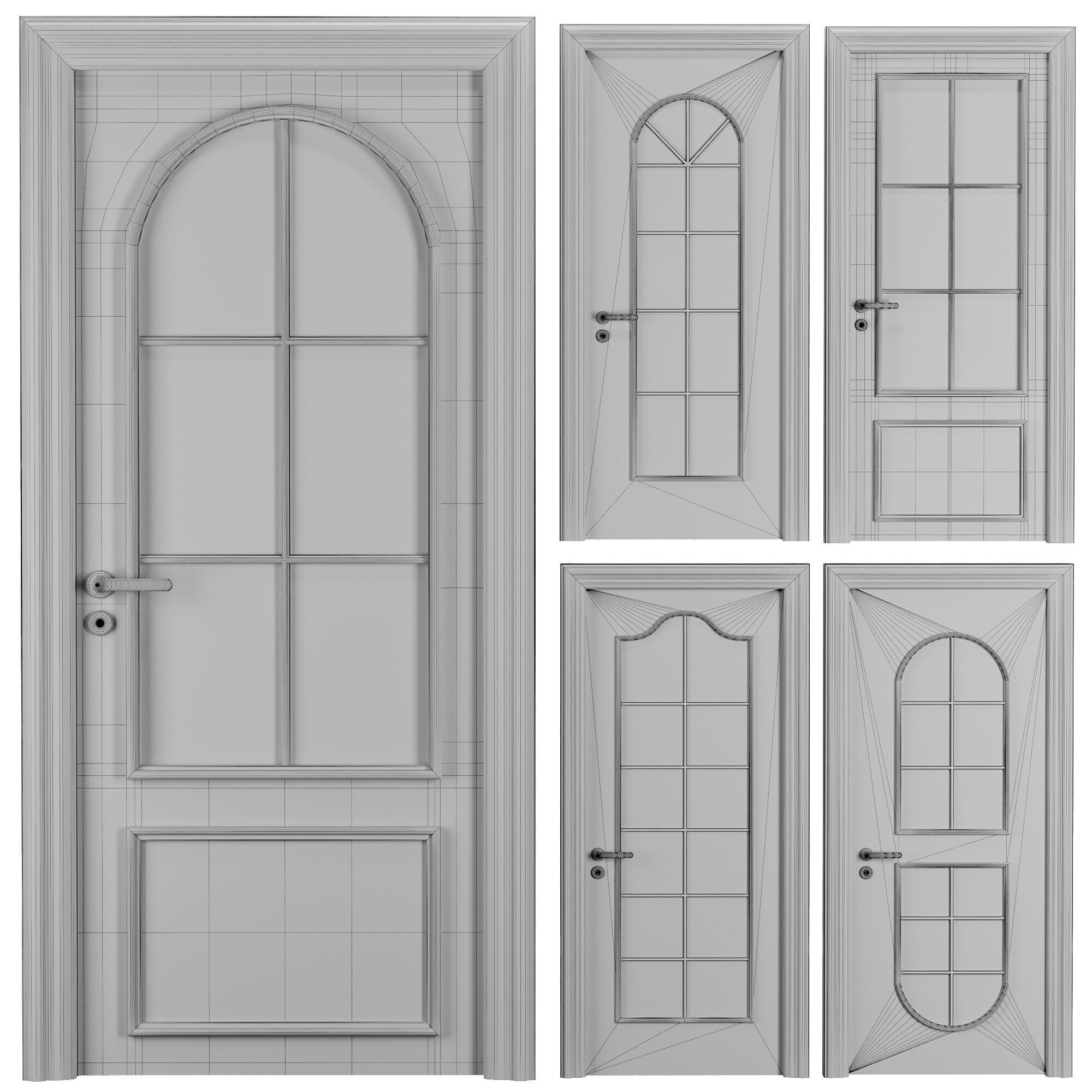 Entrance door set114 3D model_3