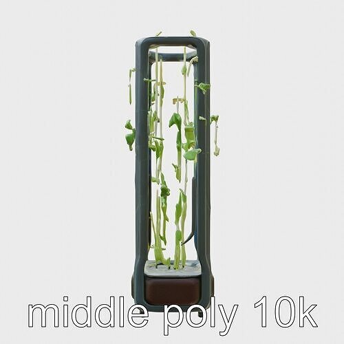 Vertical Plant Growth System with Automated Watering Low-poly 3D model