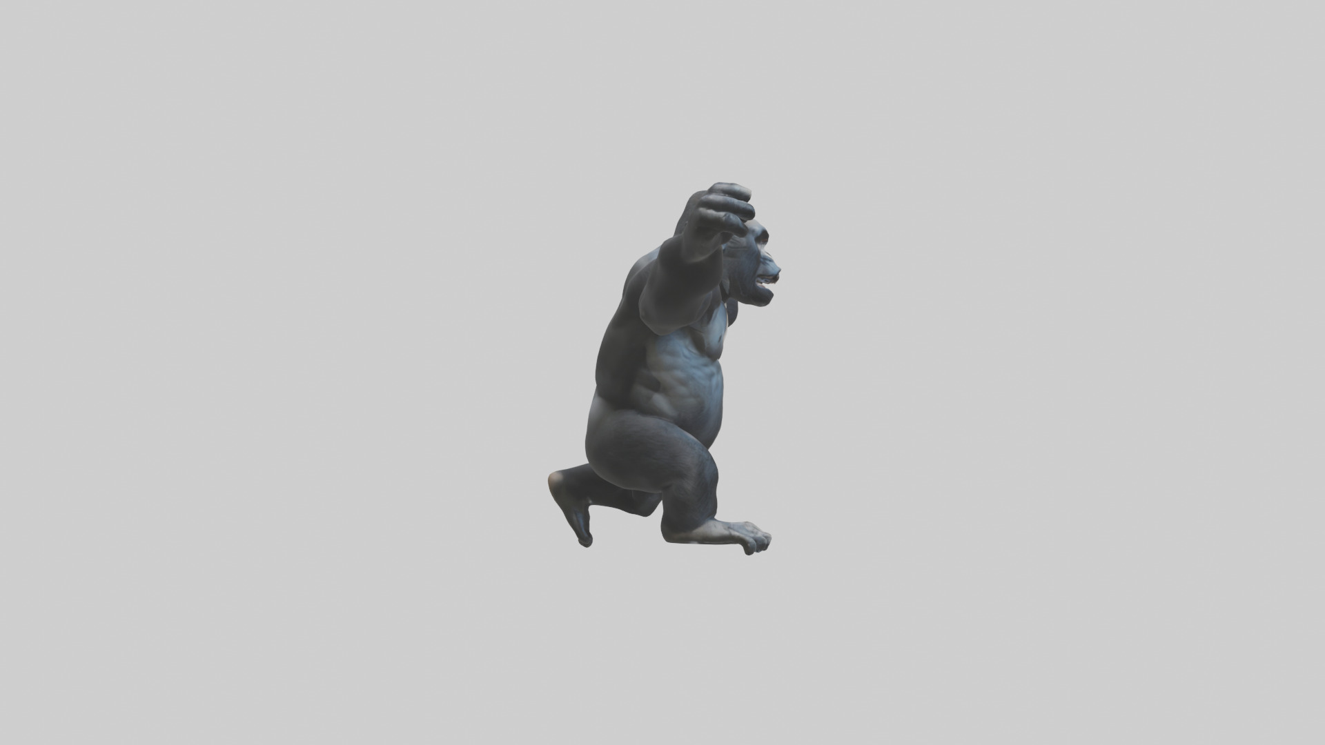 Gorilla swinging model Low-poly 3D model_13