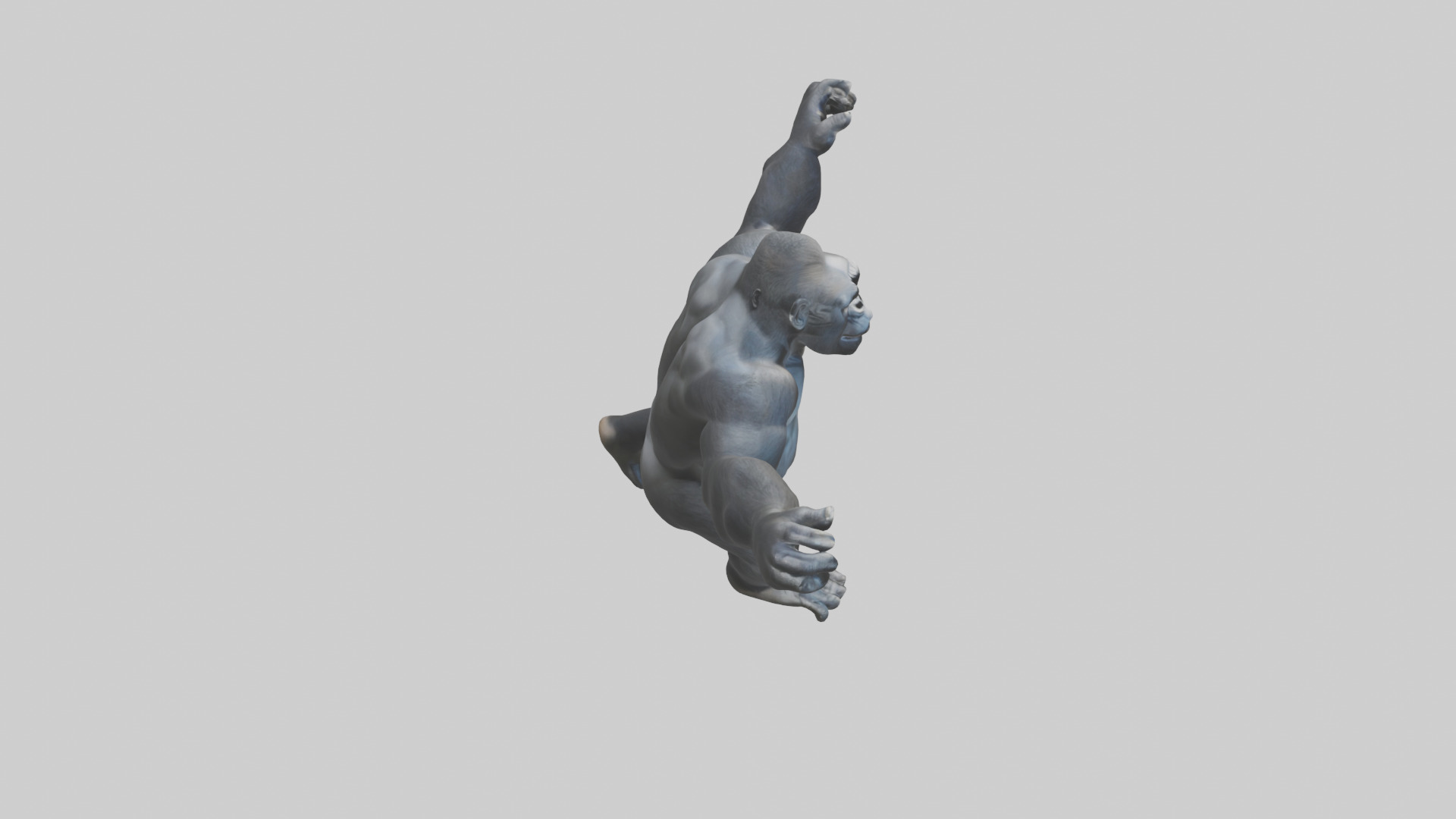 Gorilla swinging model Low-poly 3D model_18