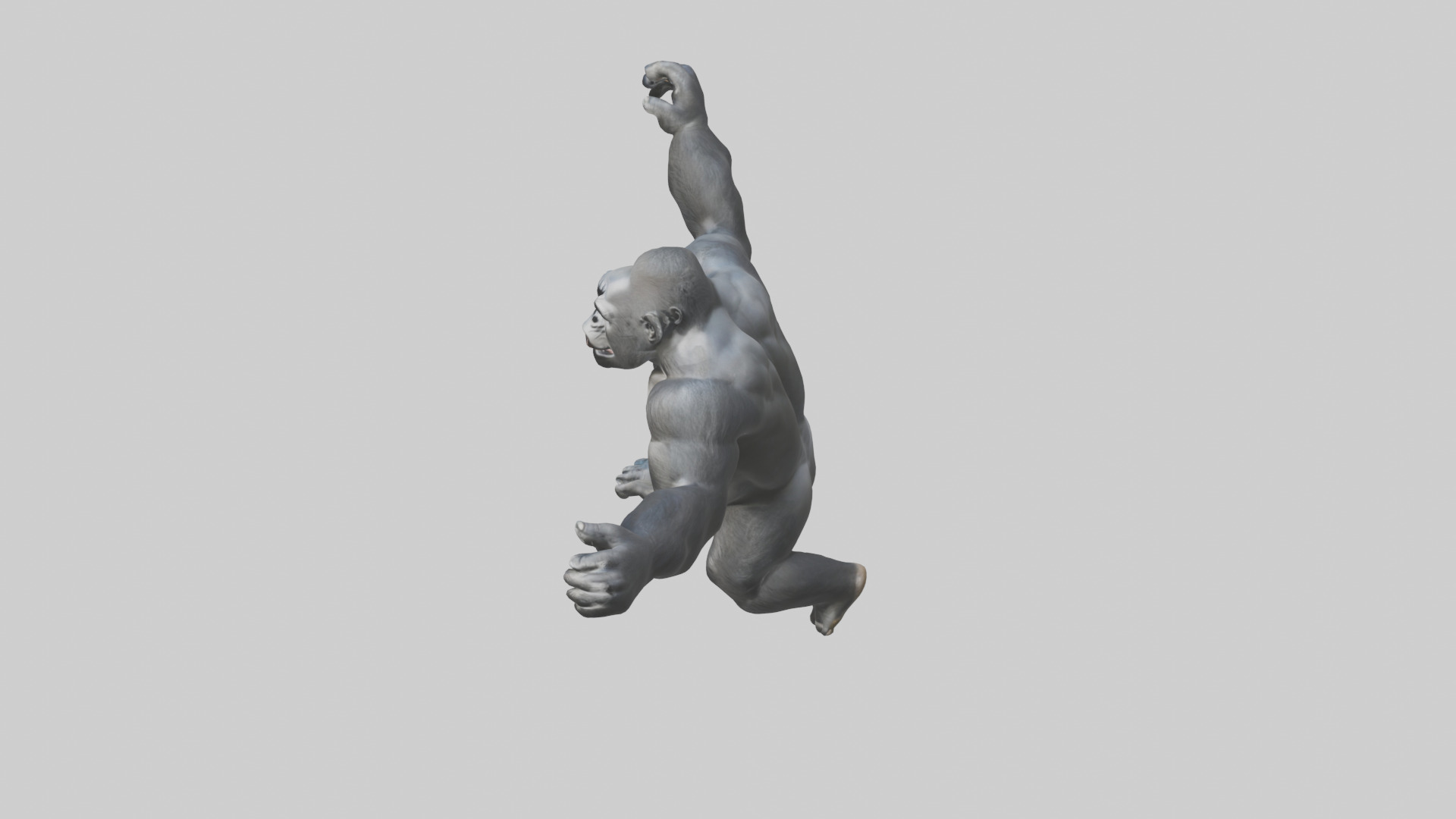 Gorilla swinging model Low-poly 3D model_17