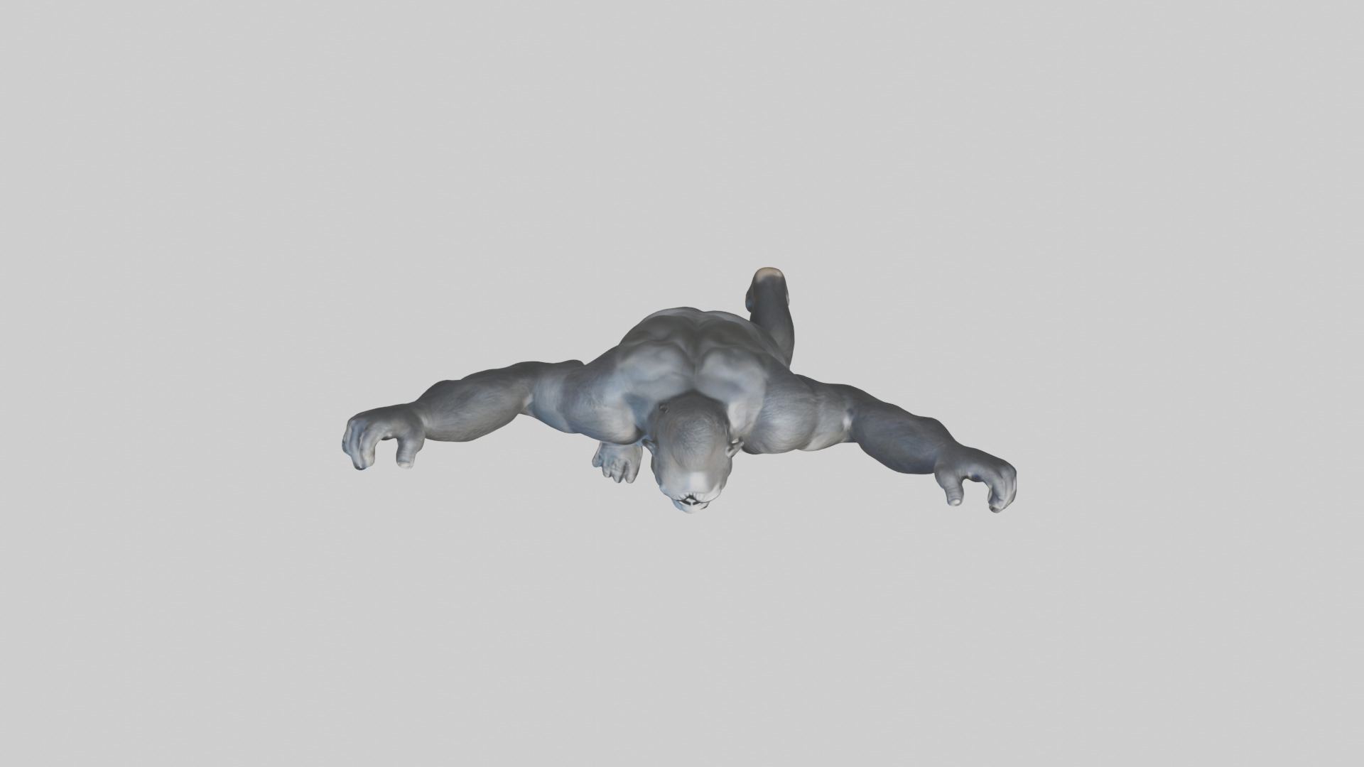Gorilla swinging model Low-poly 3D model_14