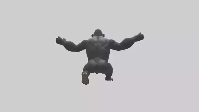 Gorilla swinging model Low-poly 3D model