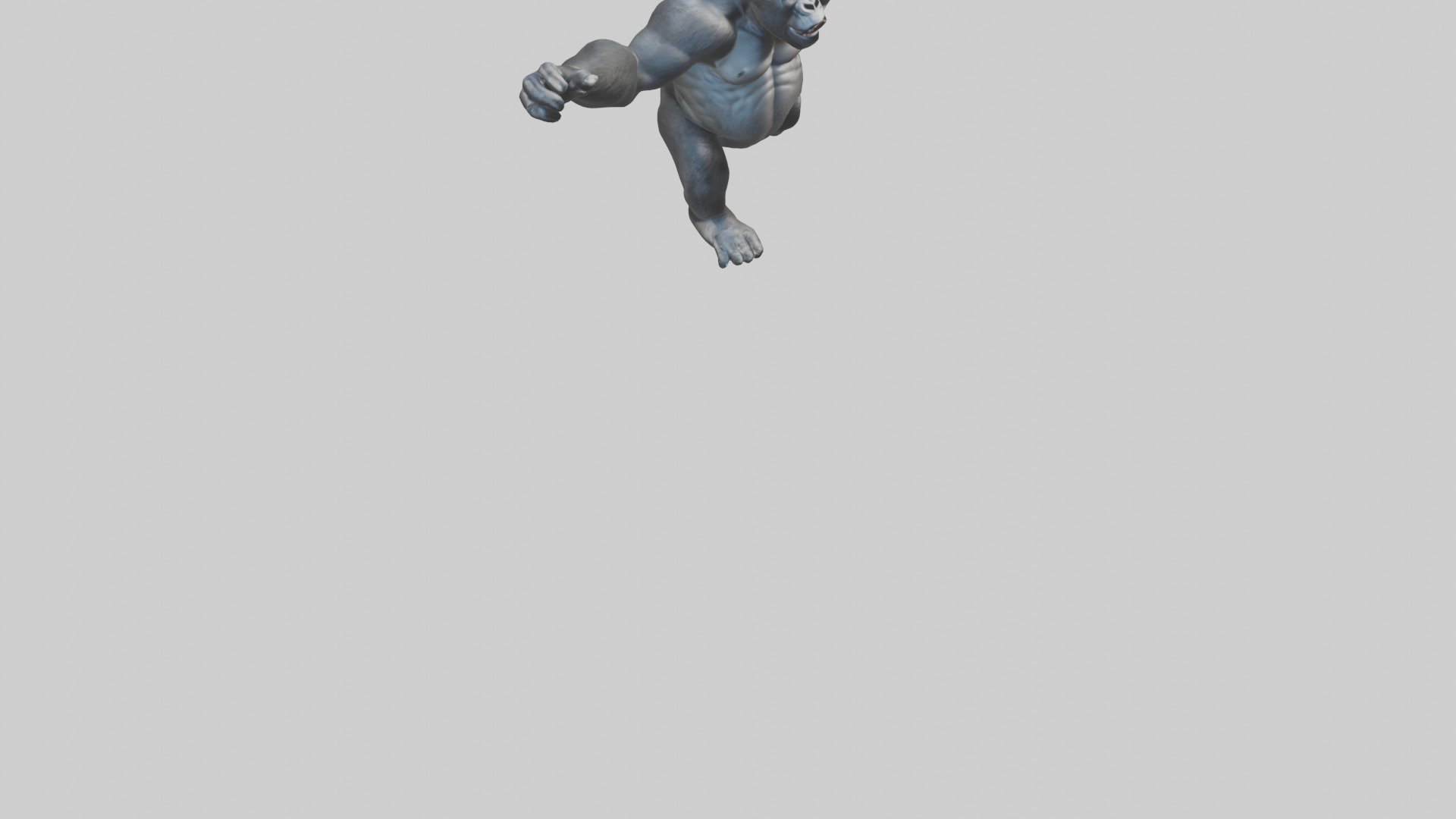Gorilla swinging model Low-poly 3D model_6