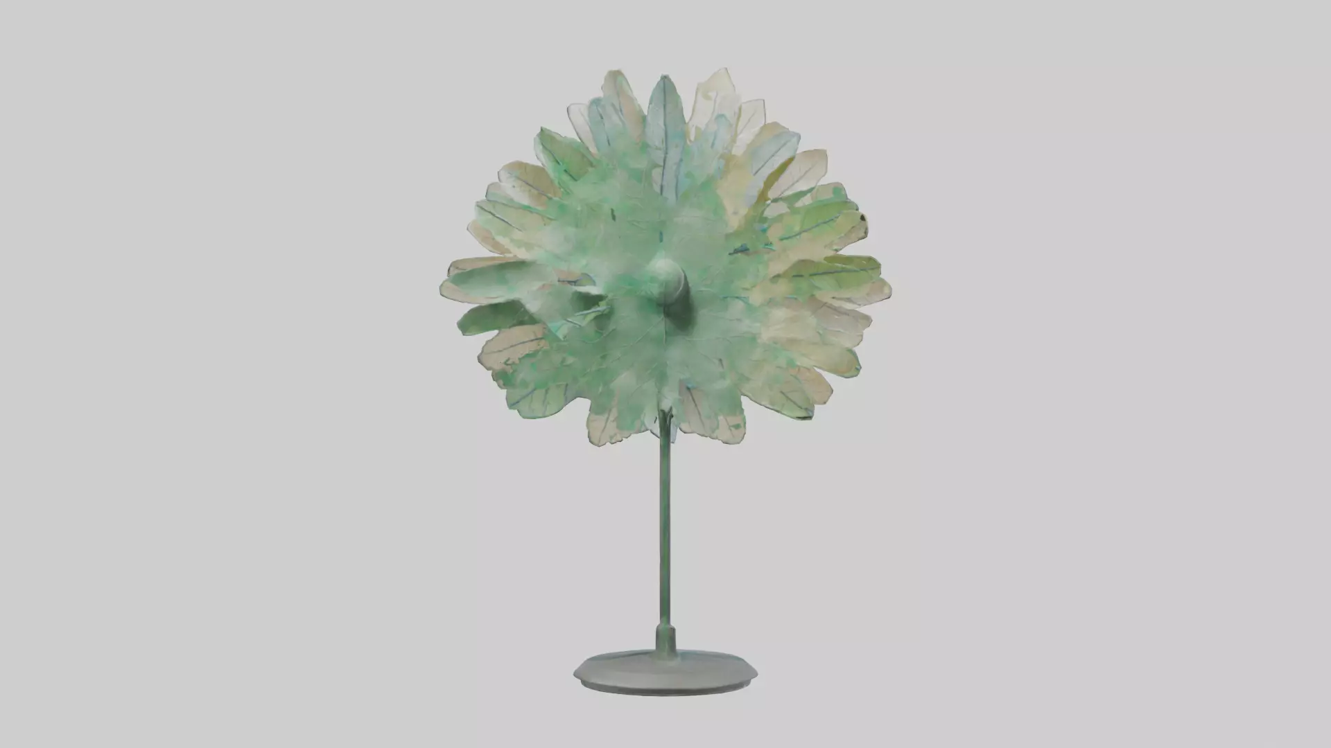 Gossamer Leaves sculpture model Low-poly 3D model_0