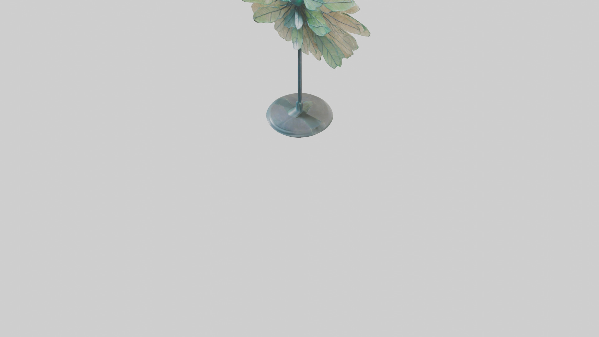 Gossamer Leaves sculpture model Low-poly 3D model_5