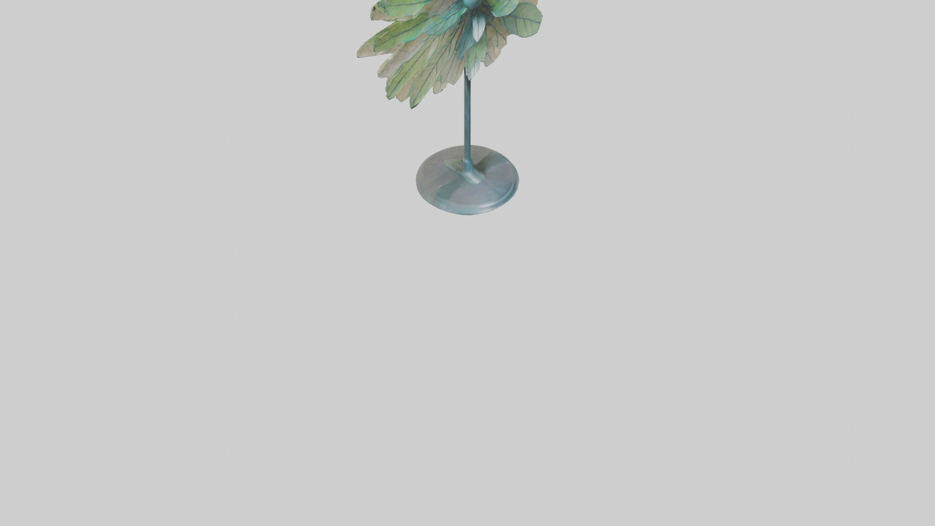 Gossamer Leaves sculpture model Low-poly 3D model_6