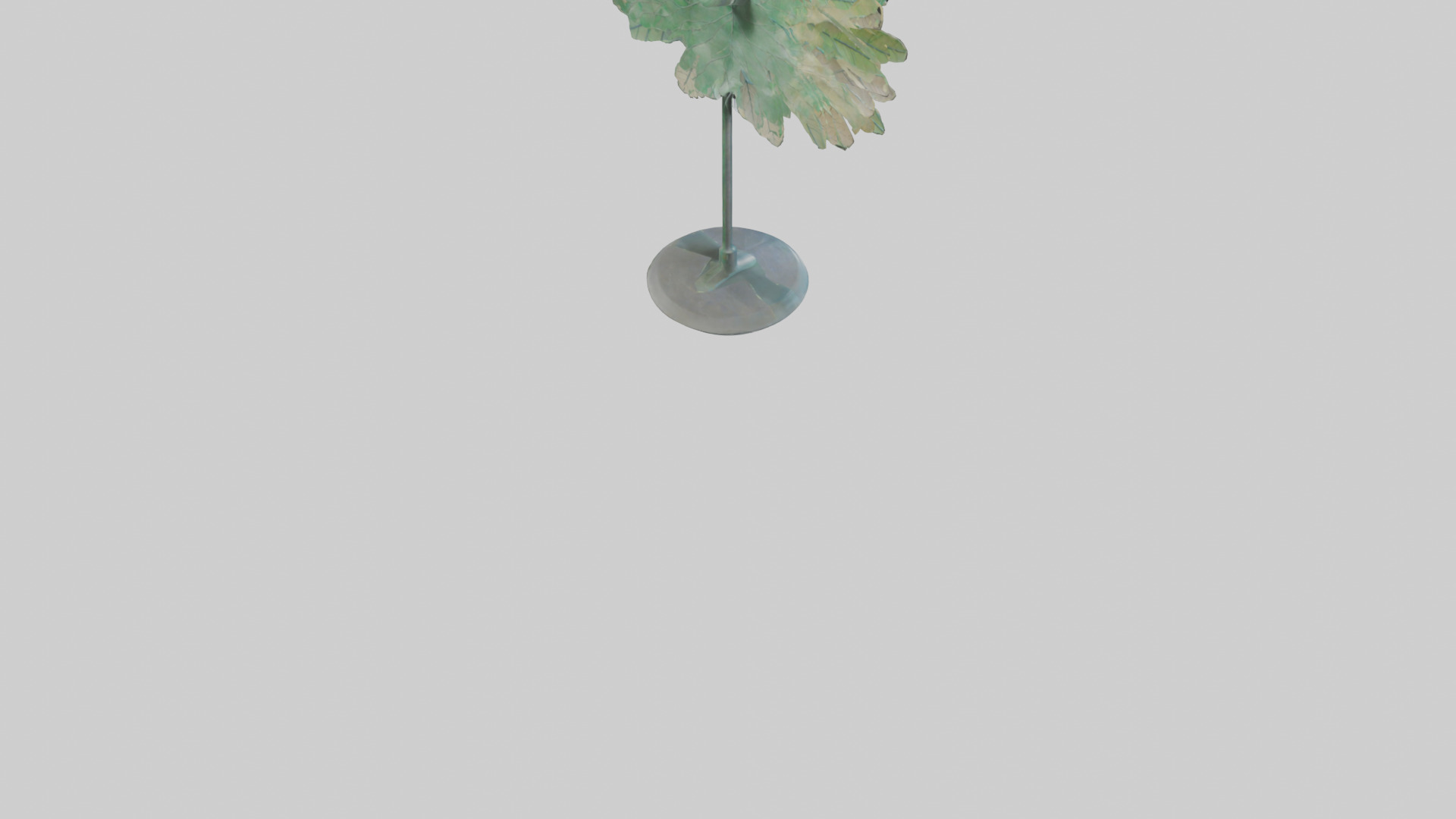 Gossamer Leaves sculpture model Low-poly 3D model_4