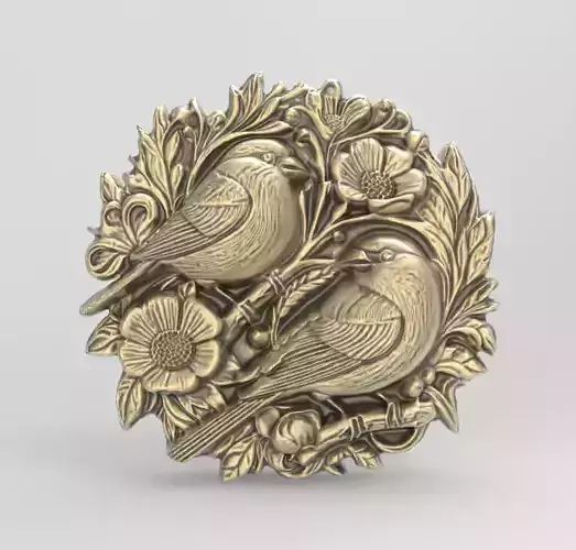 love birds walldeor cnc and 3dprinting 