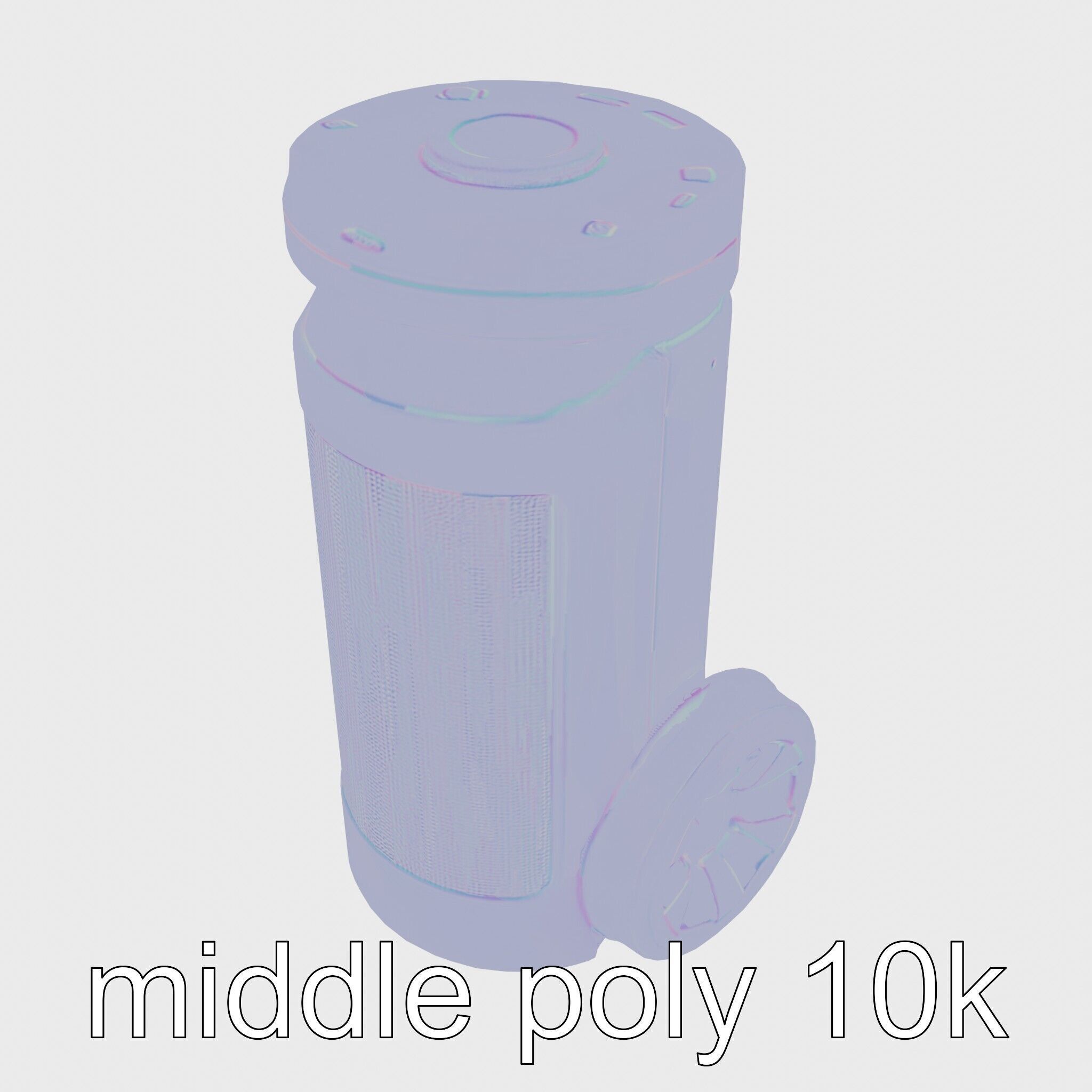 Robotic Water Filter with Self-cleaning Function Low-poly 3D model_14