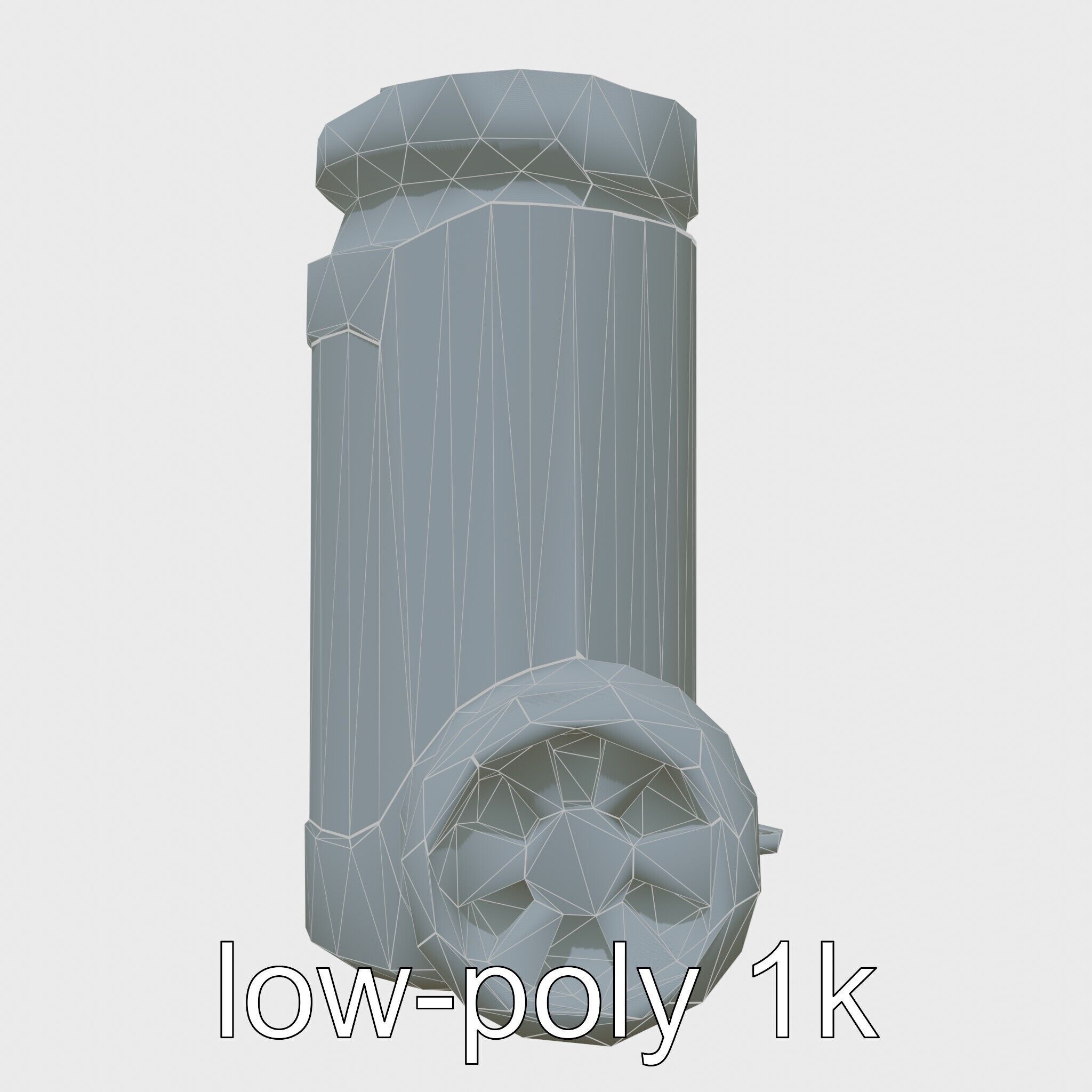 Robotic Water Filter with Self-cleaning Function Low-poly 3D model_27