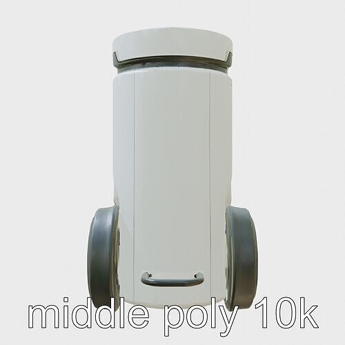 Robotic Water Filter with Self-cleaning Function Low-poly 3D model
