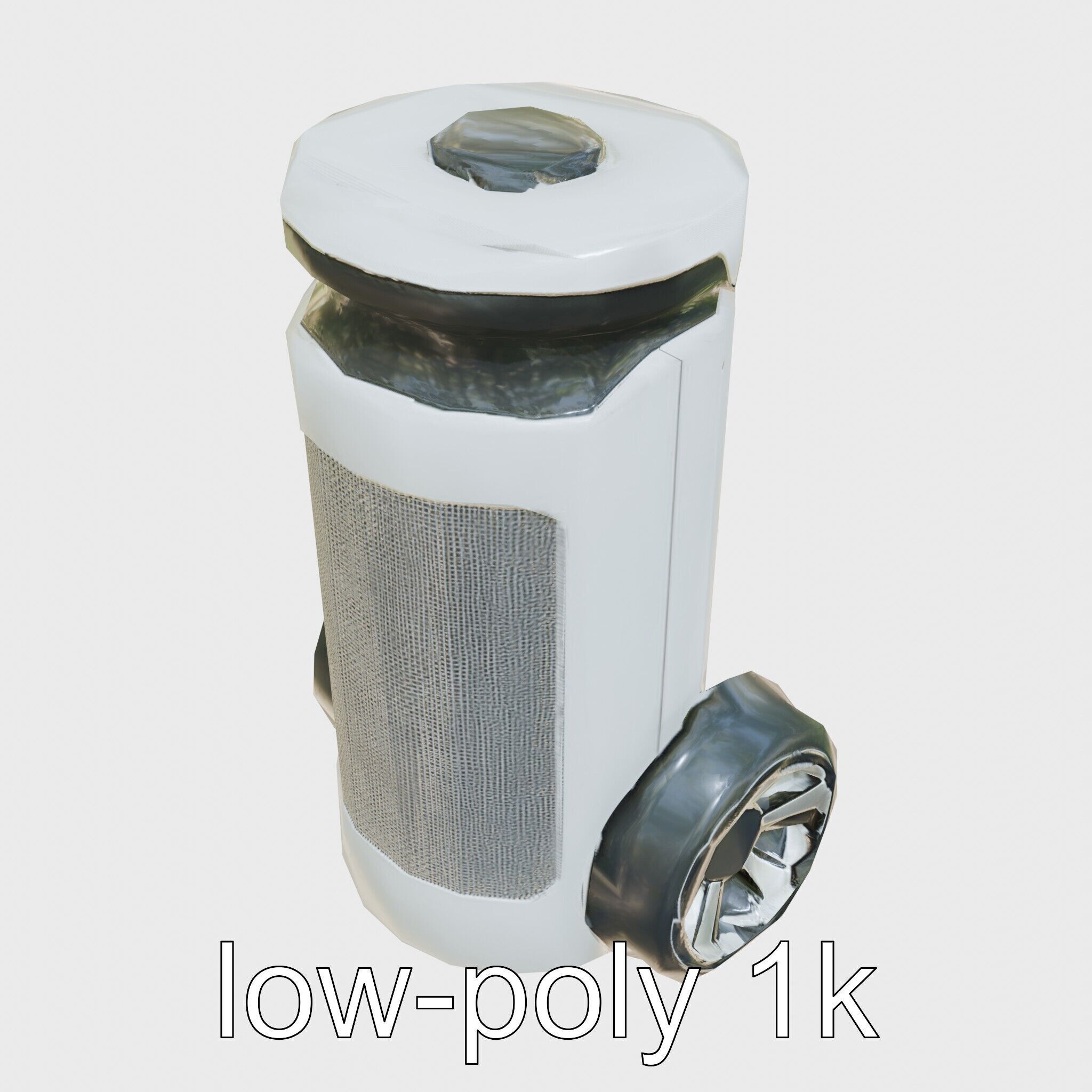 Robotic Water Filter with Self-cleaning Function Low-poly 3D model_13