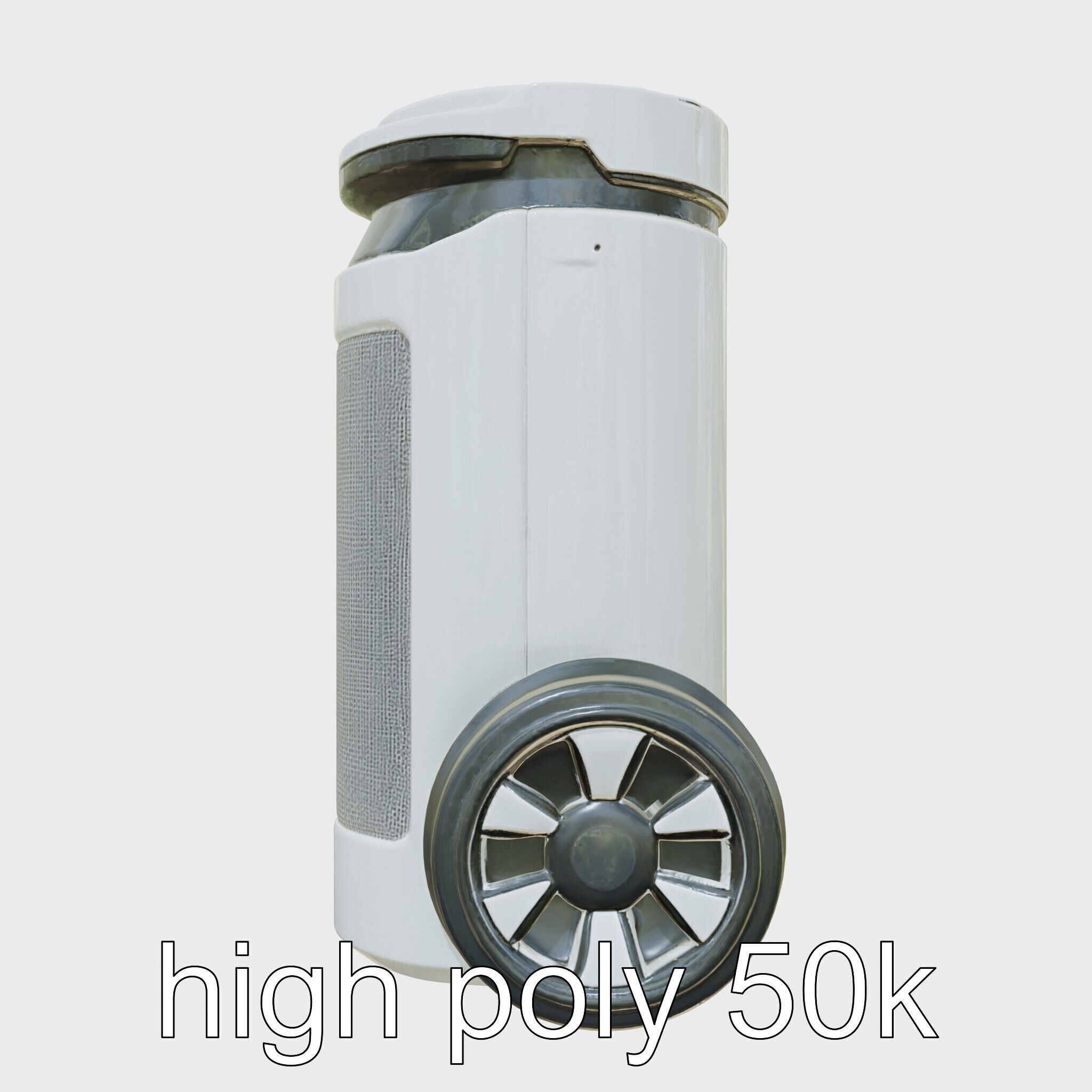 Robotic Water Filter with Self-cleaning Function Low-poly 3D model_25