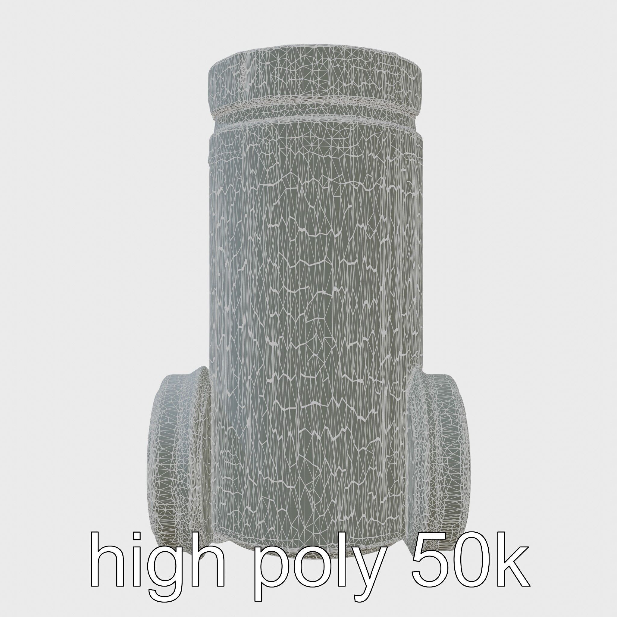 Robotic Water Filter with Self-cleaning Function Low-poly 3D model_8